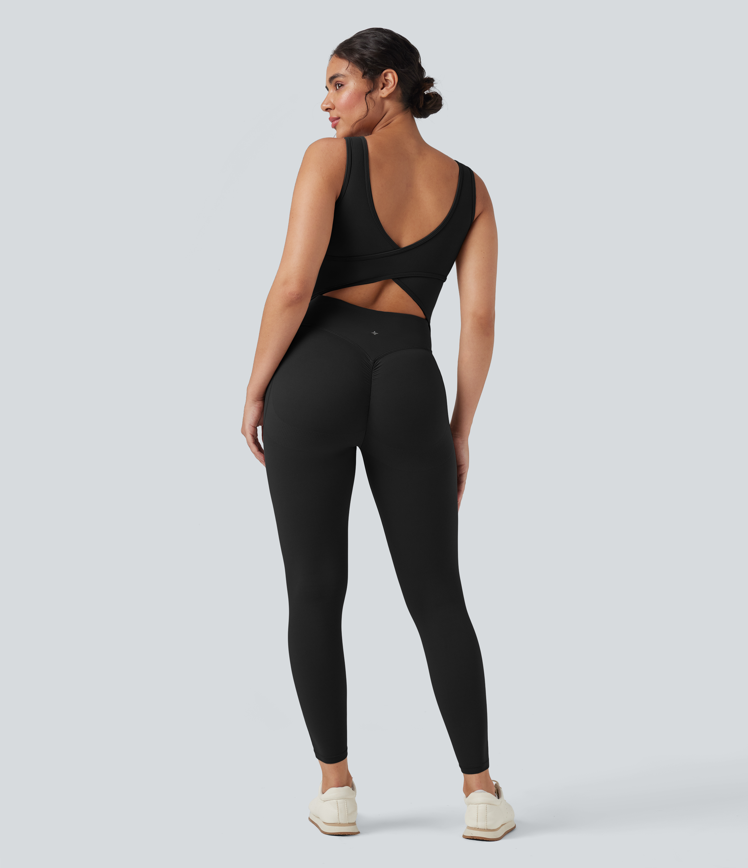 Halara UltraSculpt™ V Neck Butt Lifting Workout Jumpsuit with Pockets