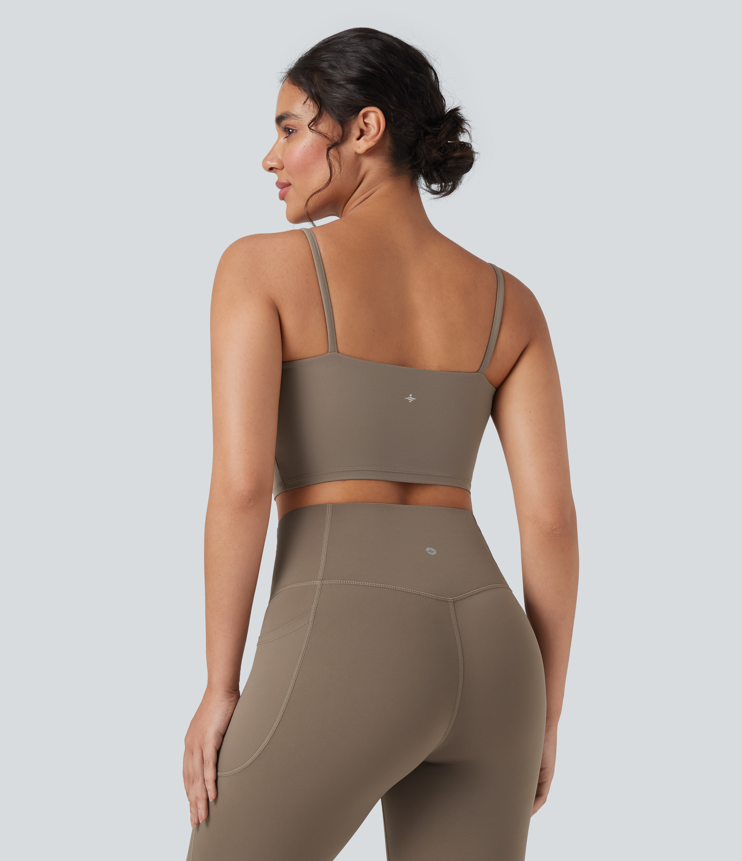 Dawn Brown Halara UltraSculpt™ Cropped Yoga Tank Top / 2