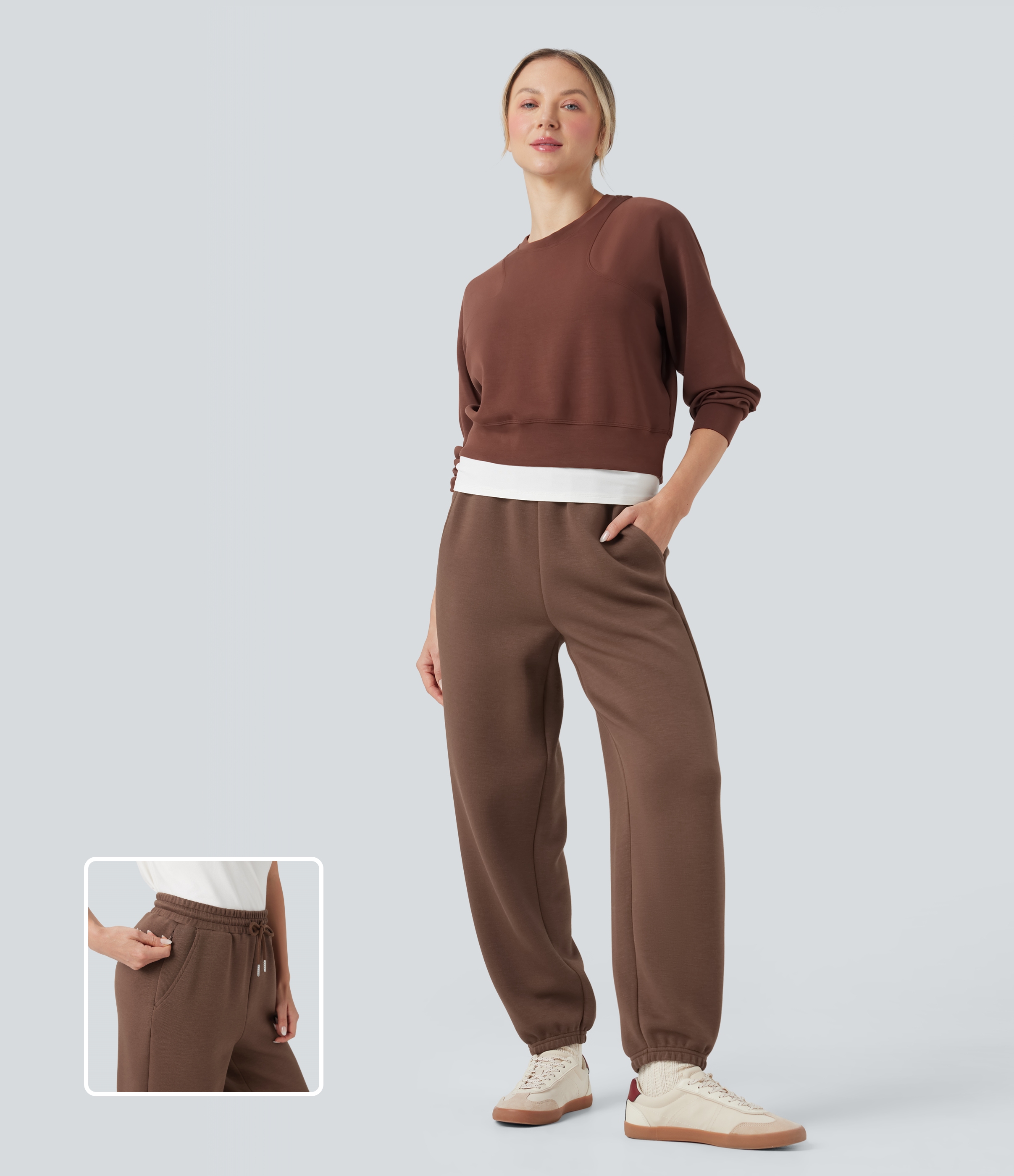 Joggers décontractés SpacerTek™ taille mi-haute avec cordon de serrage et poches