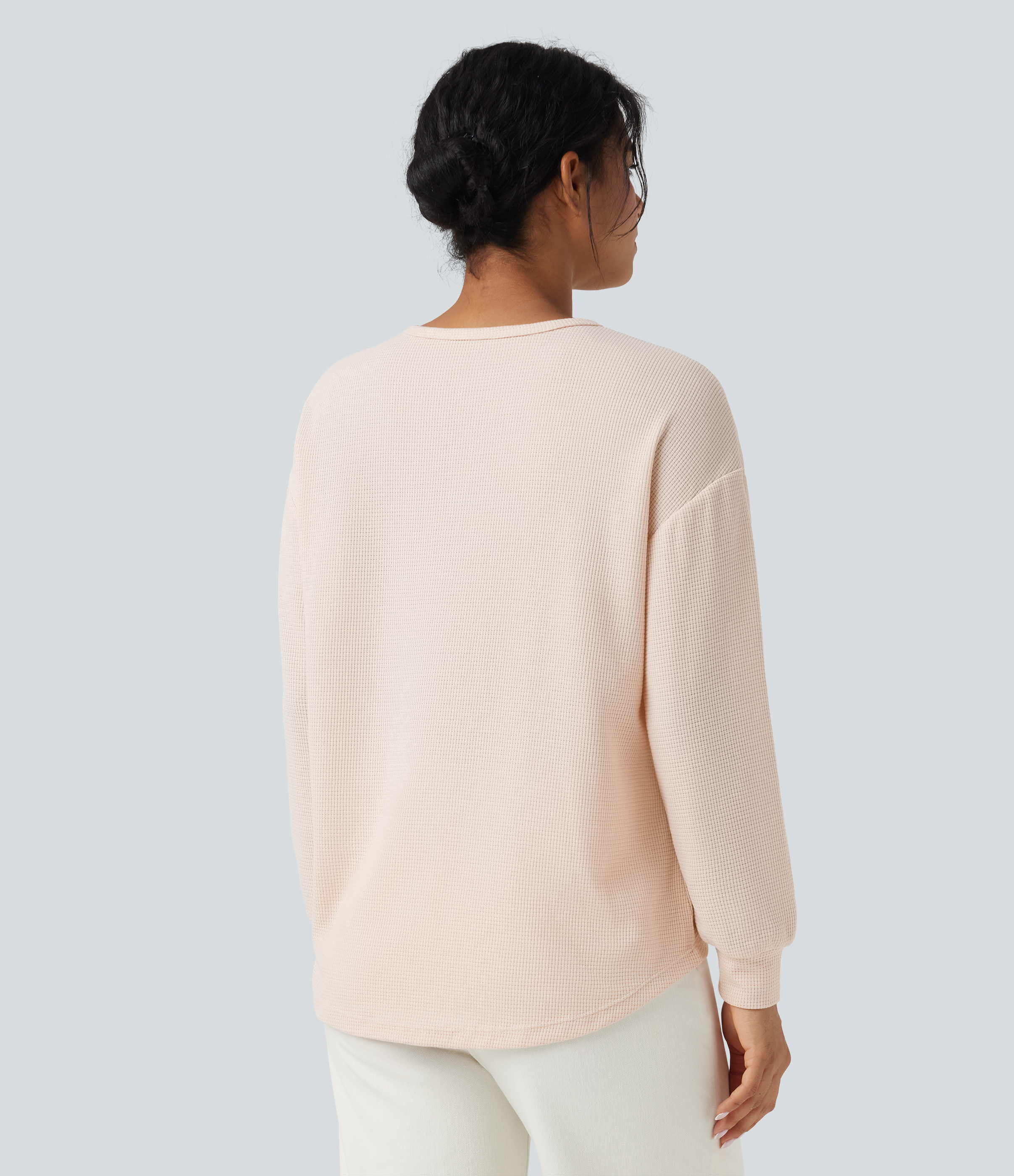 Birch T-shirt gaufré col rond manches longues avec poche / 2