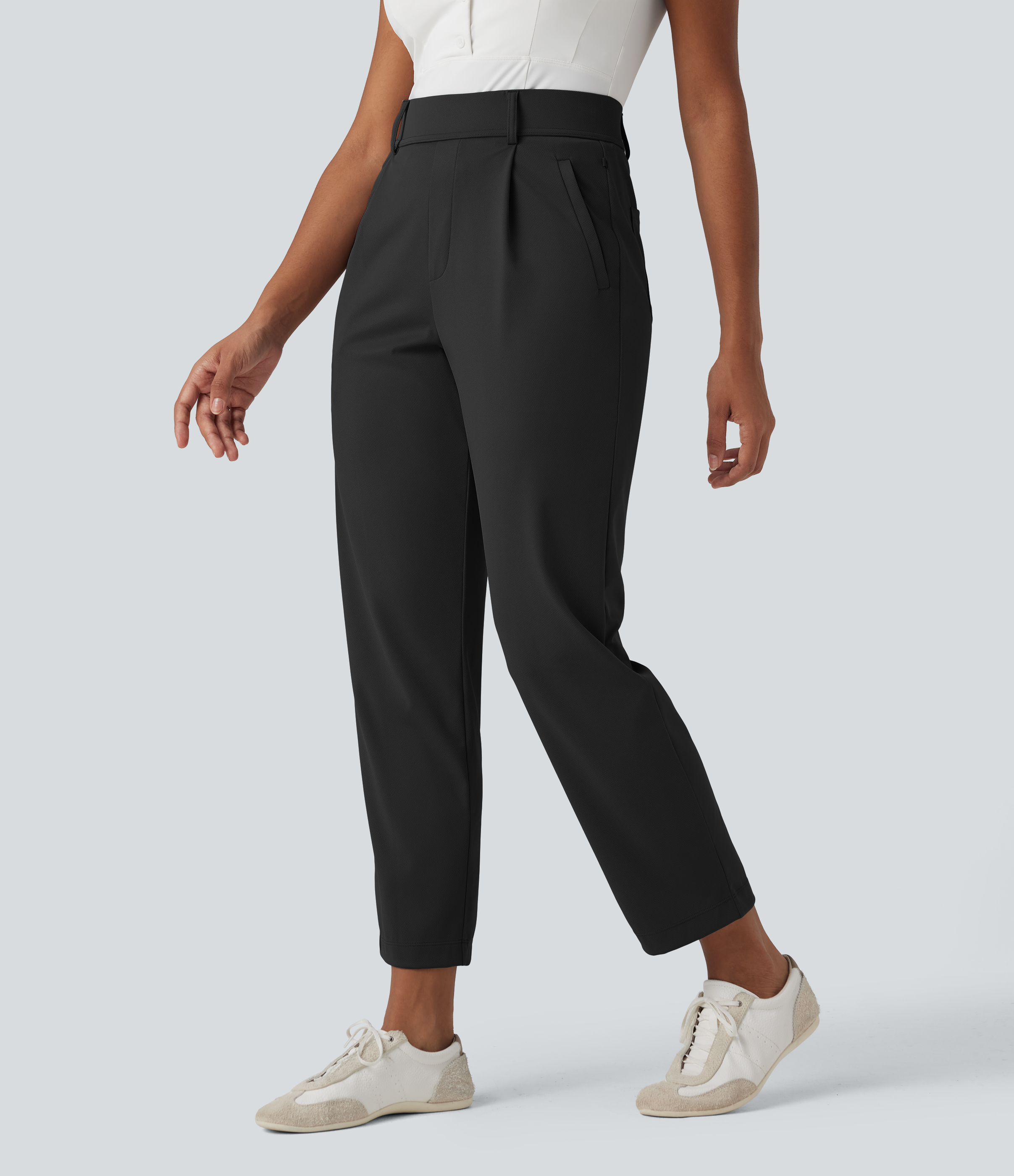 High Waisted Quick Dry Golf Pants with Pockets-Golf Tee-UPF40+