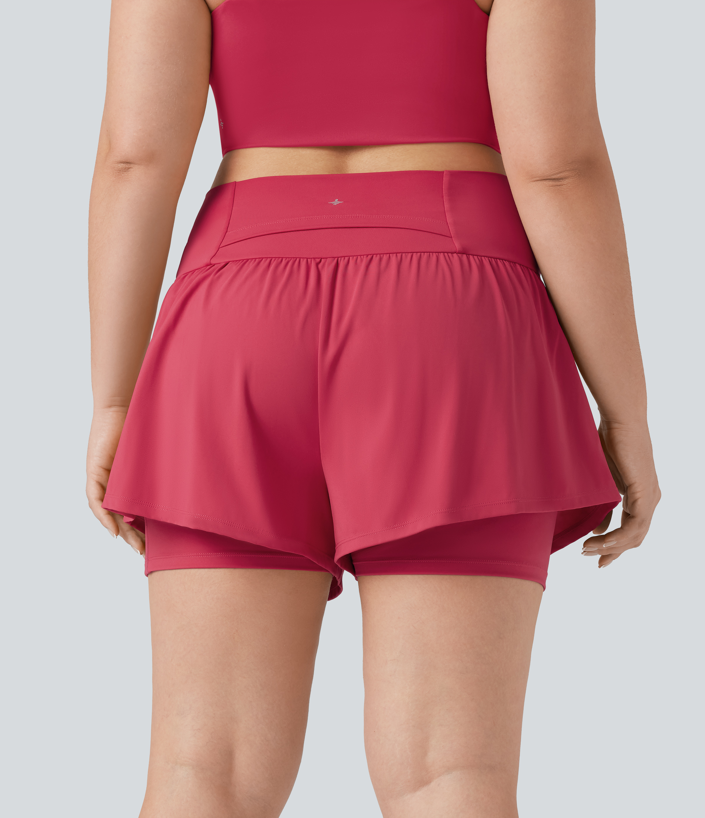 Winterberry Short tailleur 2-en-1 grande taille SoftlyZero™ Airy taille ultra-haute effet frais InstantCool yoga 12,5 cm avec poches / 2