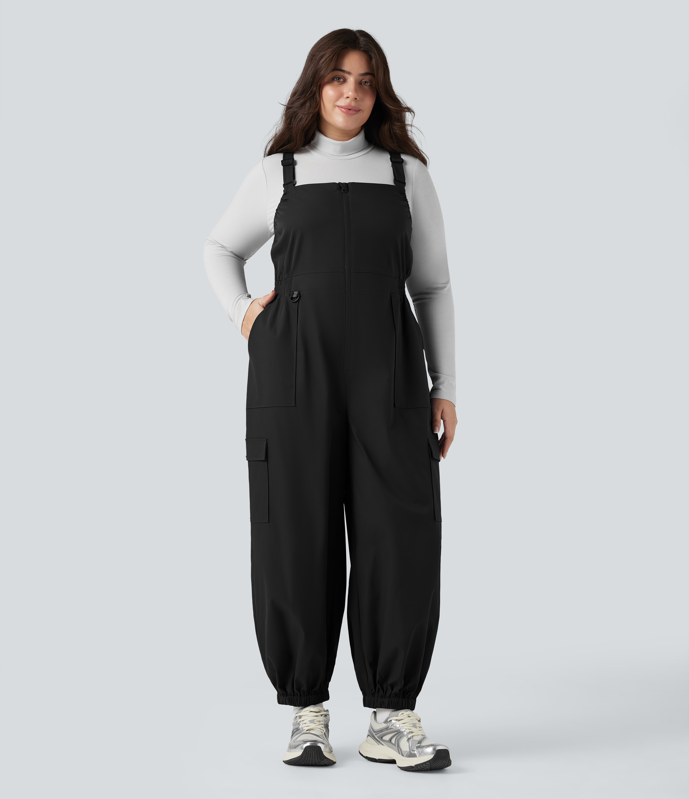 Water Repellent Wear-Resistant Zipper Pockets Hiking Plus Size Dungarees