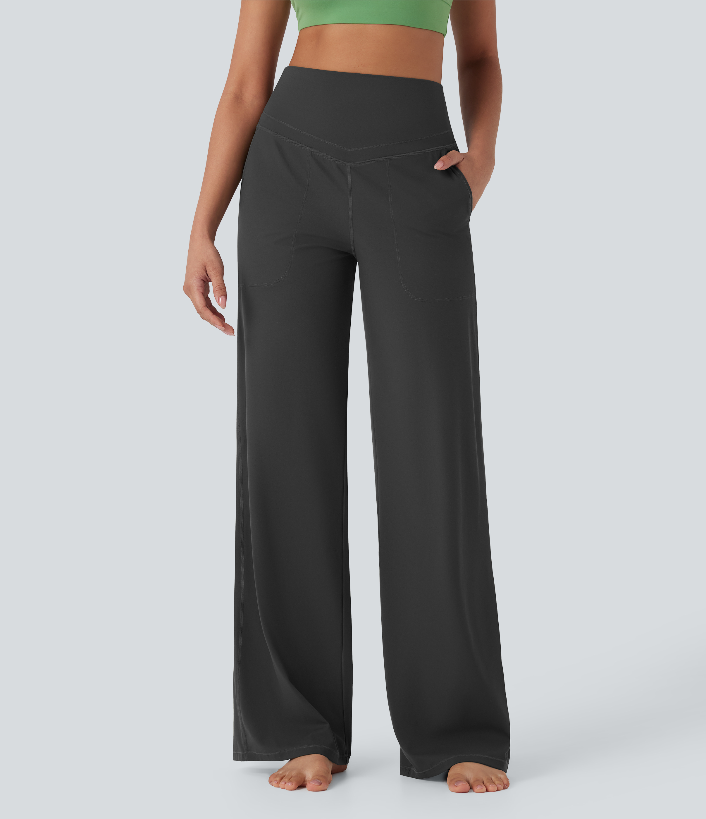 Halara UltraSculpt™ High Waisted Tummy Control Straight Leg Yoga Pants with Pockets