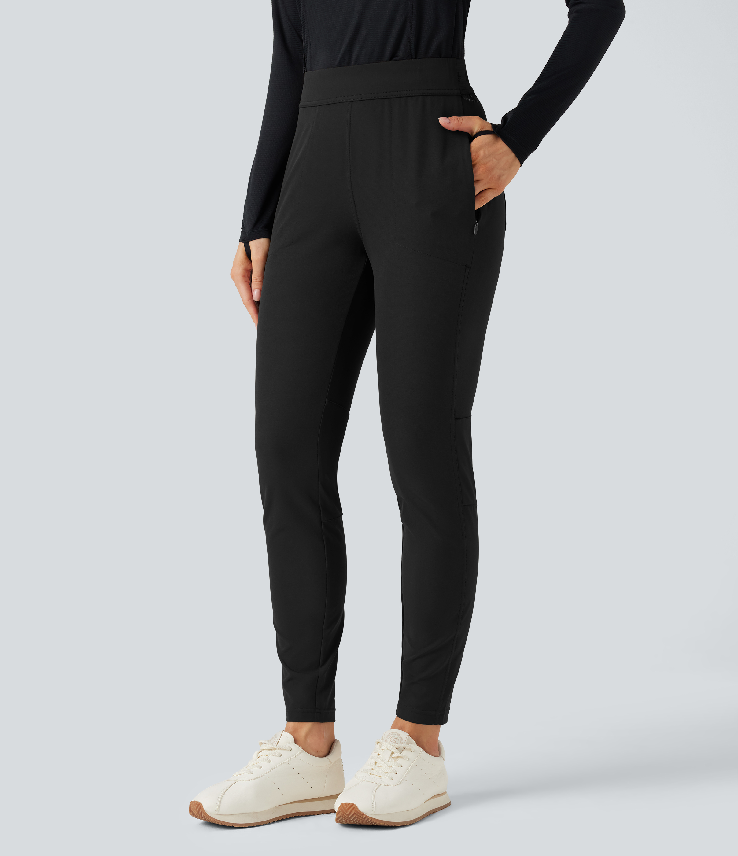 Water Repellent Mid Rise Hiking Pants with Zip Pockets