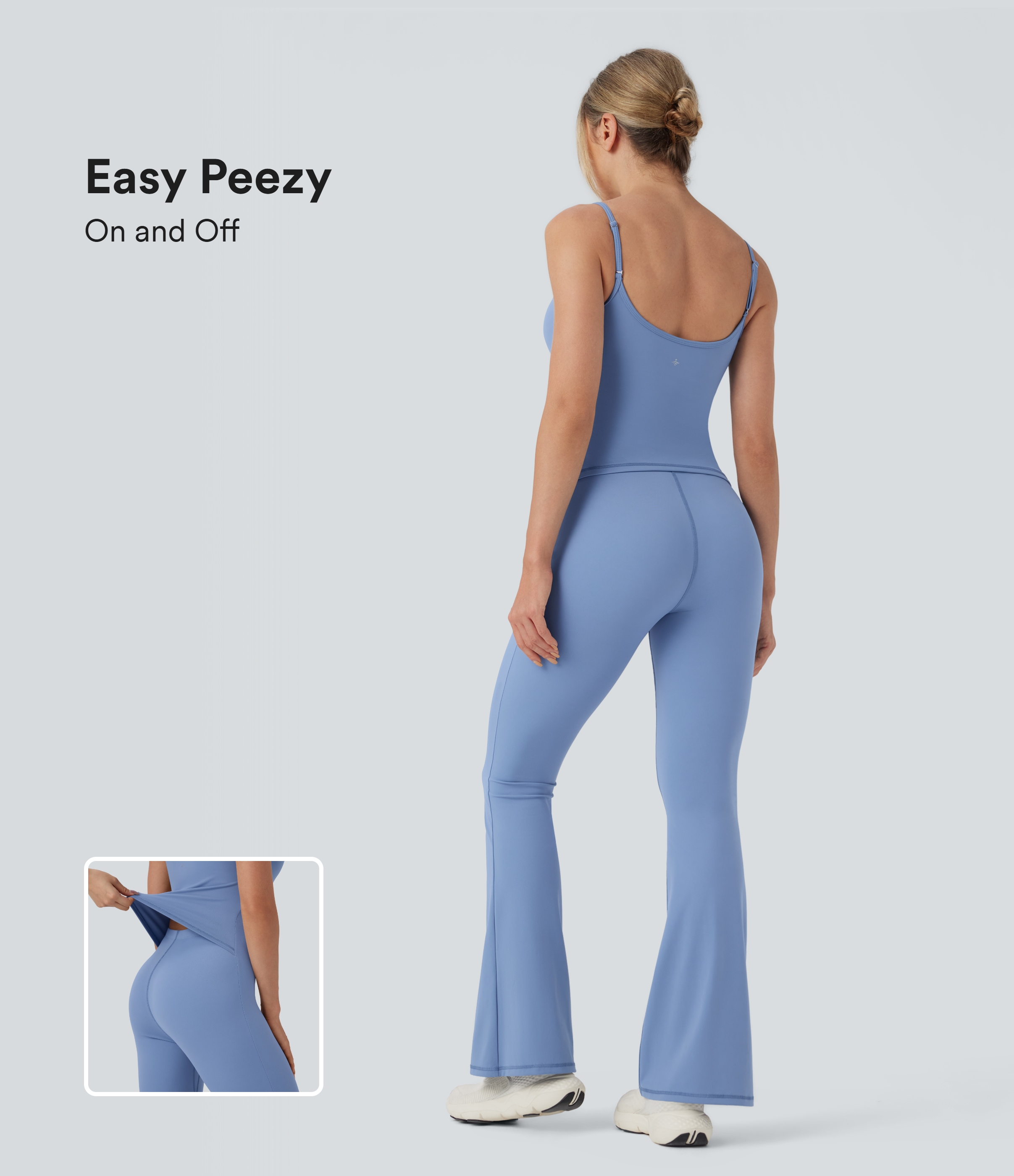 SoftlyZero™ Airy Built-in Bra Flare Yoga Cami Jumpsuit-Easy Peezy-UPF50+