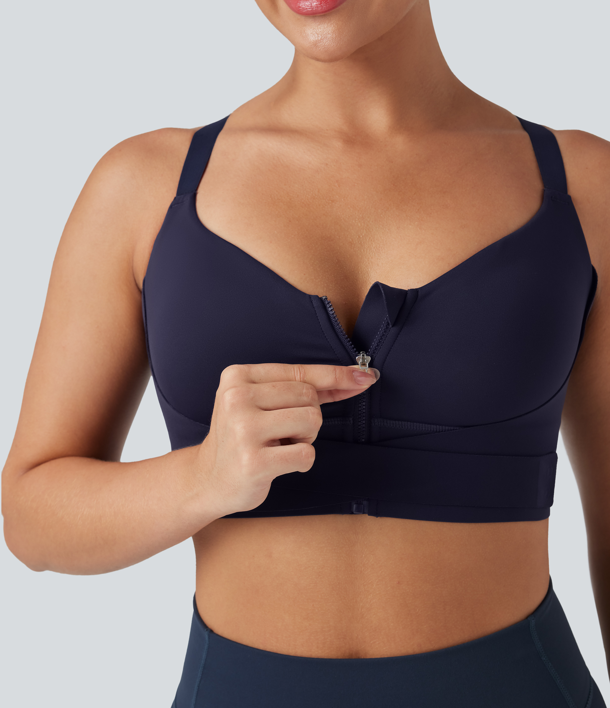 Brassière de sport course SpeedWave™ soutien intermédiaire push-up zip boucle réglable séchage rapide bonnets A-C