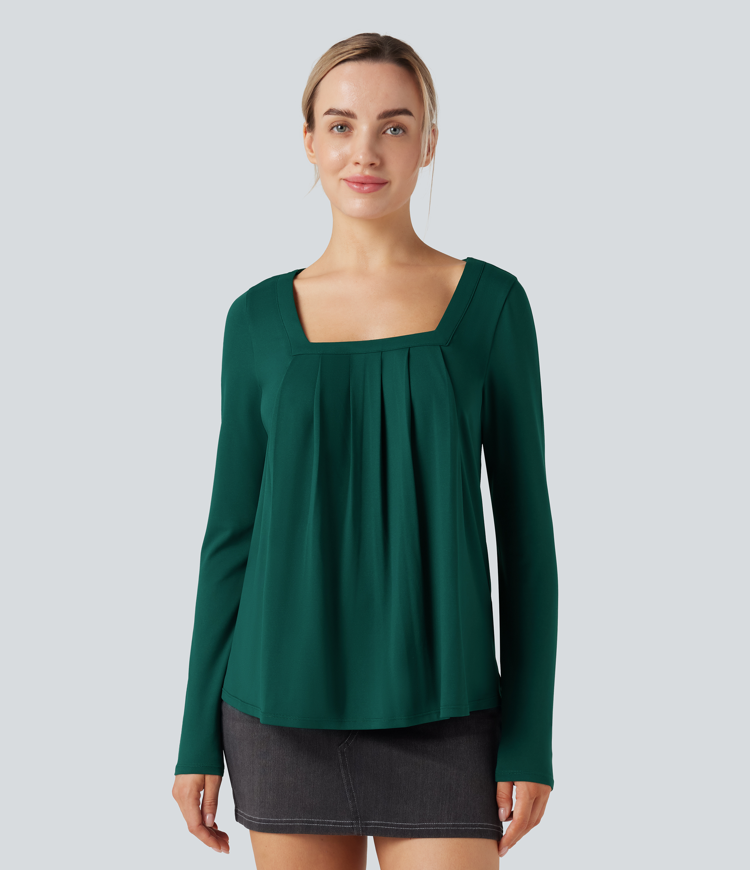 For A Moment Square Neck Long Sleeve Top main image 1