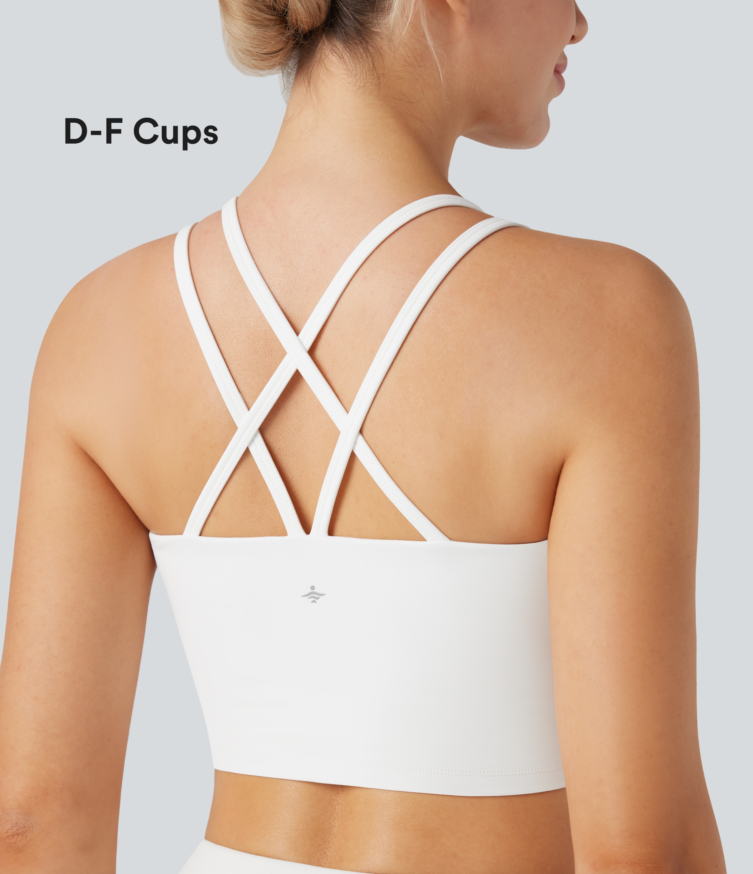 SoftlyZero™ Plush Low Support Double Straps Yoga Sports Bra D-F Cups