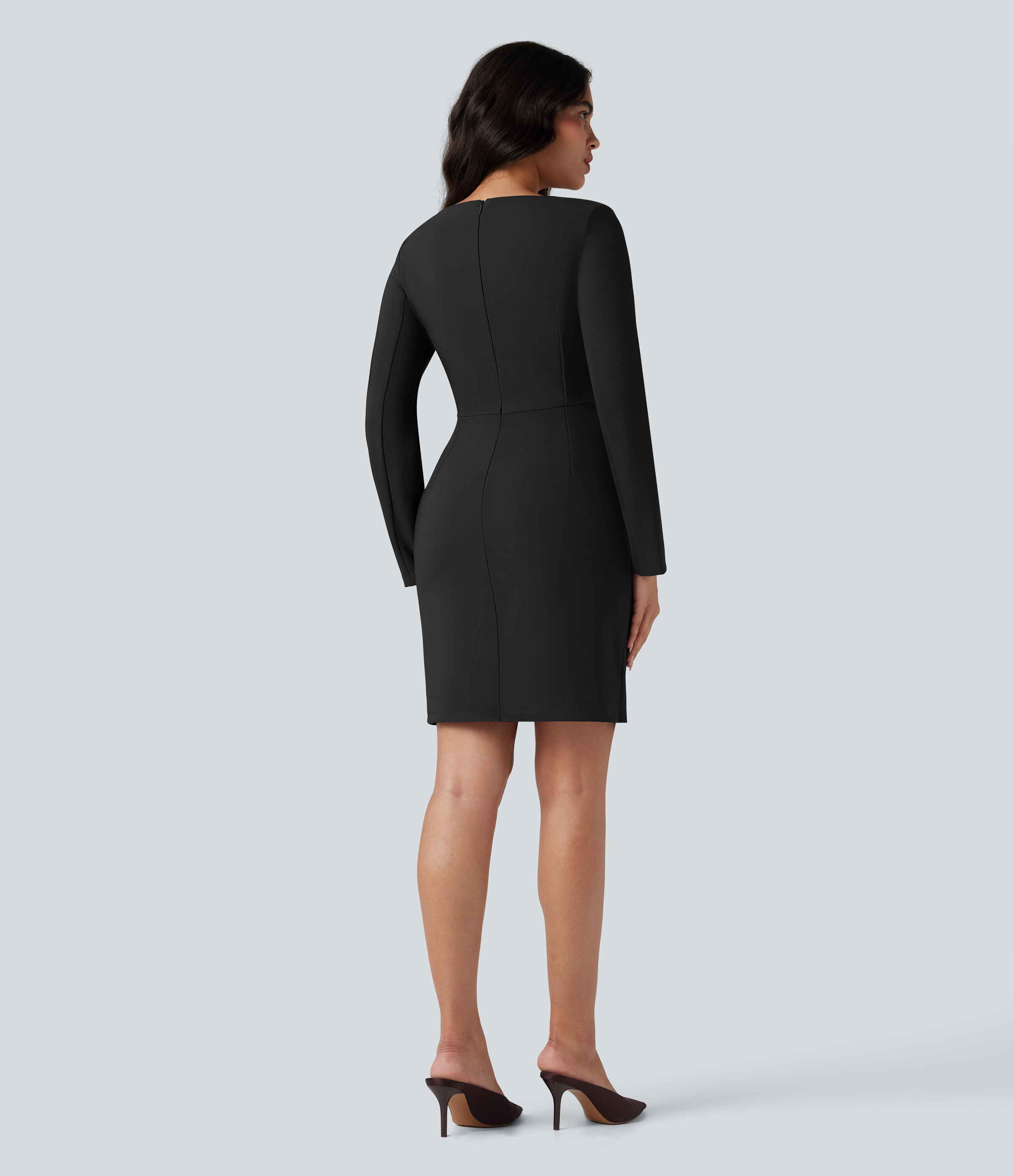 halara bodycon dress Halara Everyday Split Strap Bodycon Midi Chill Party Dress-Sensational Casual dress - Loden Green