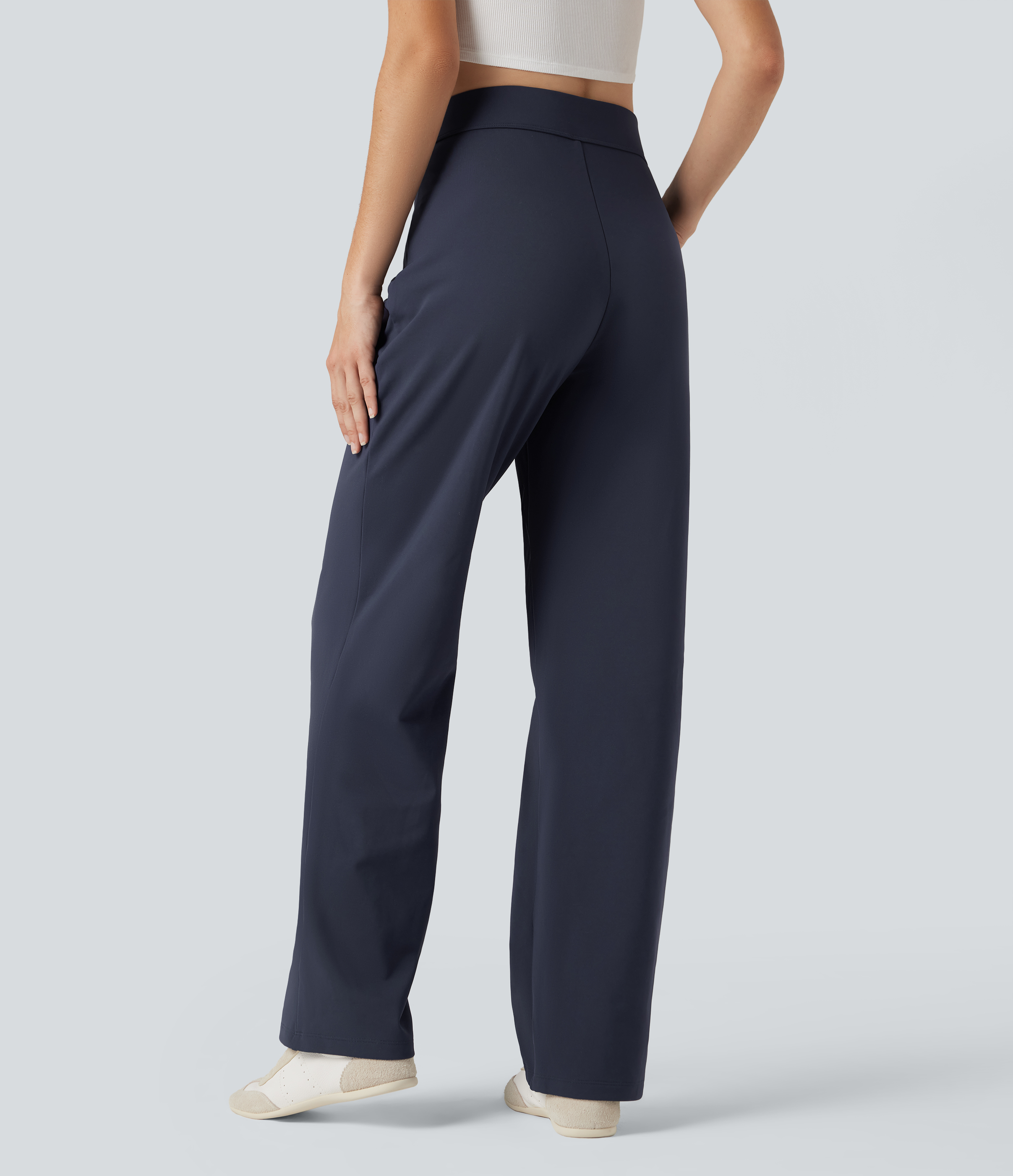 Overture SoftlyZero™ Plush Thermal High Waisted Straight Leg Casual Trousers with Zip Pockets / 2