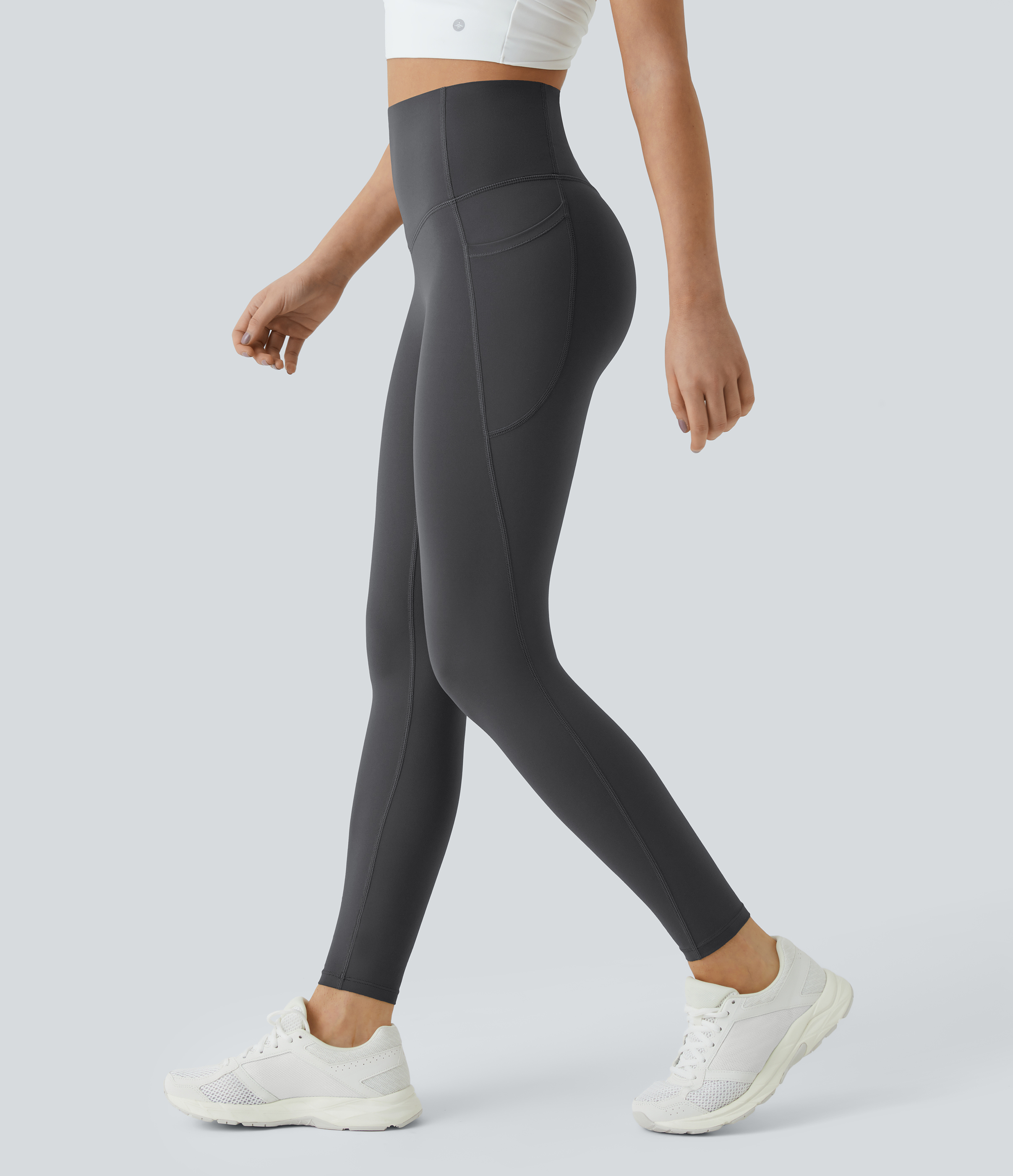 SoCinched Hoch taillierte, Po-Lifting 7/8-Trainingsleggings mit Bauchkontrolle und Seitentaschen
