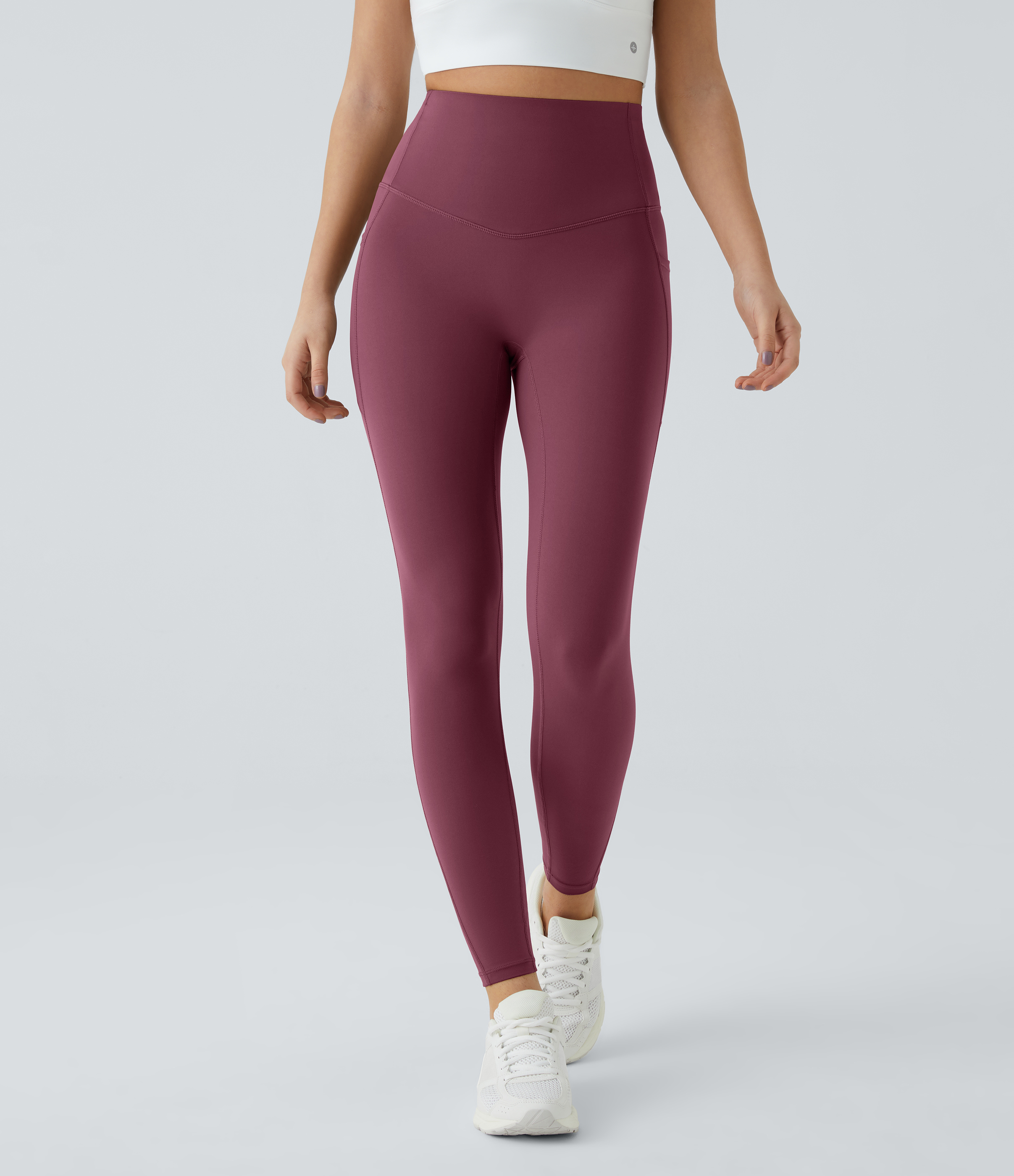 Evening Red Halara UltraSculpt™ High Waisted Tummy Control Pocket Shaping Training Leggings / 2