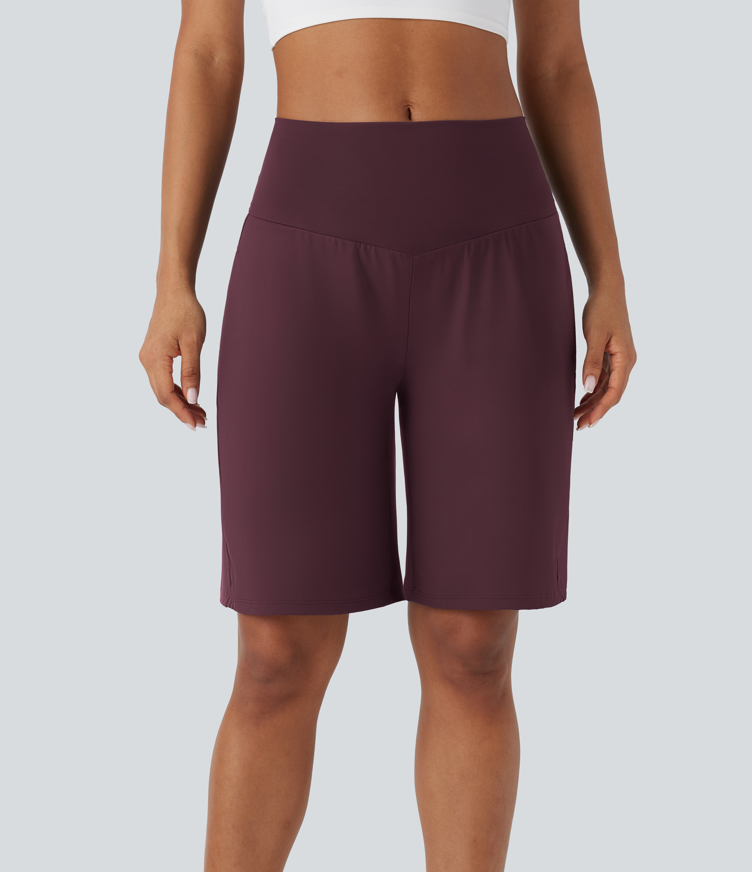 SoftlyZero™ Airy High Waisted Pockets Cool Touch Yoga Bermuda Shorts