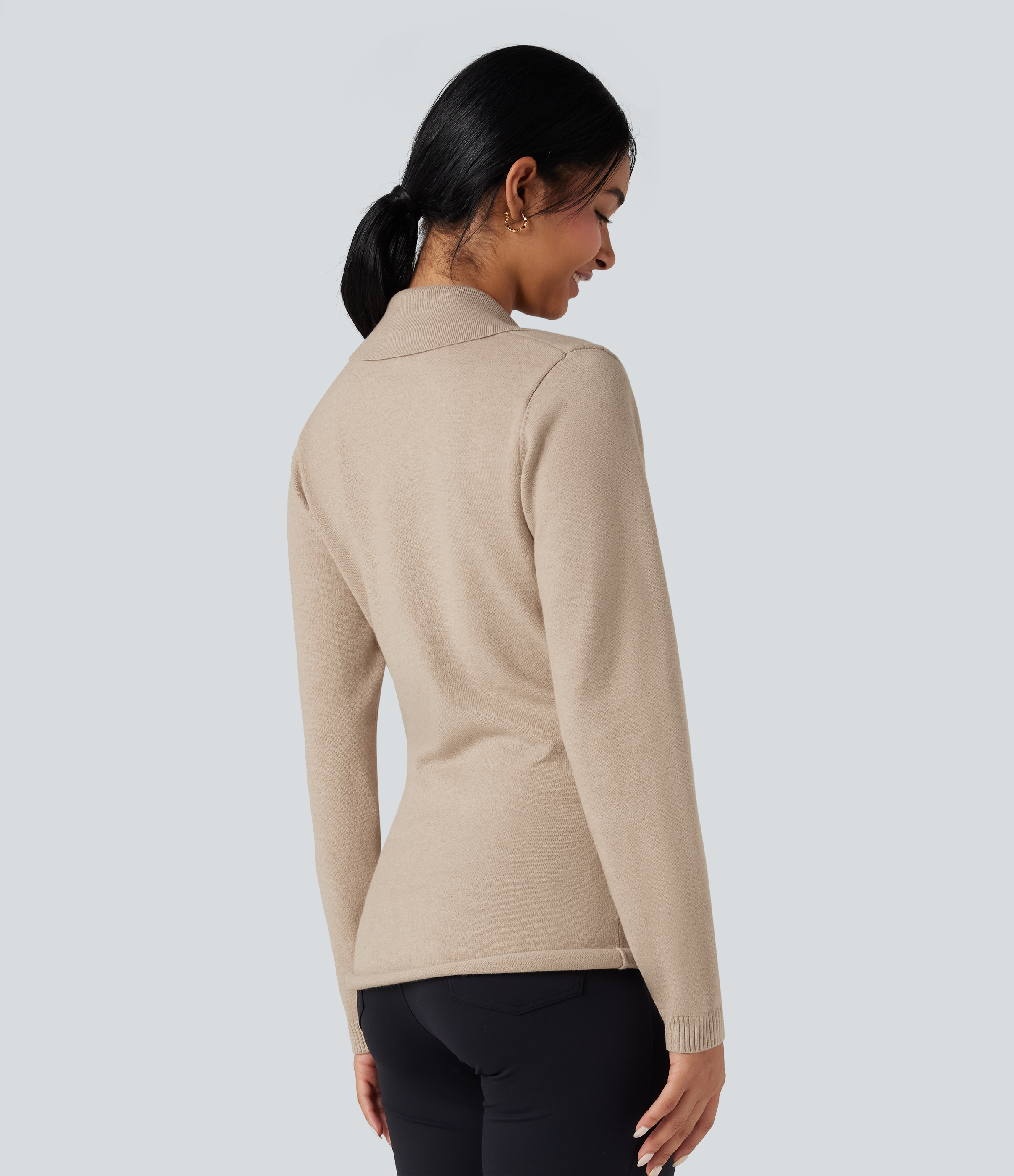 Moonlight Pull tailleur cache-cœur col V manches longues / 2