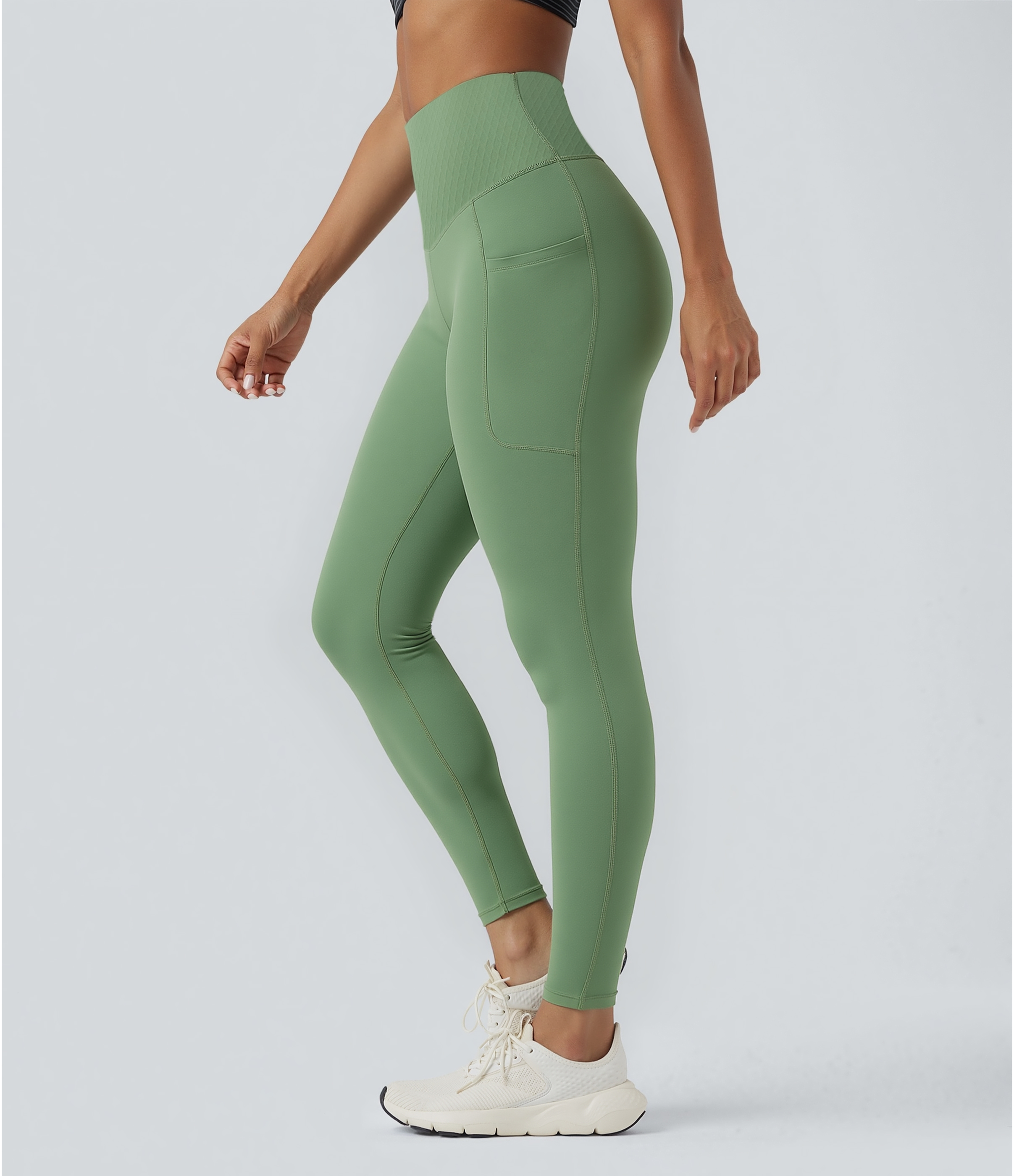 Kashmir Halara UltraSculpt™ High Waisted Tummy Control Yoga 7/8 Leggings with Pockets / 1
