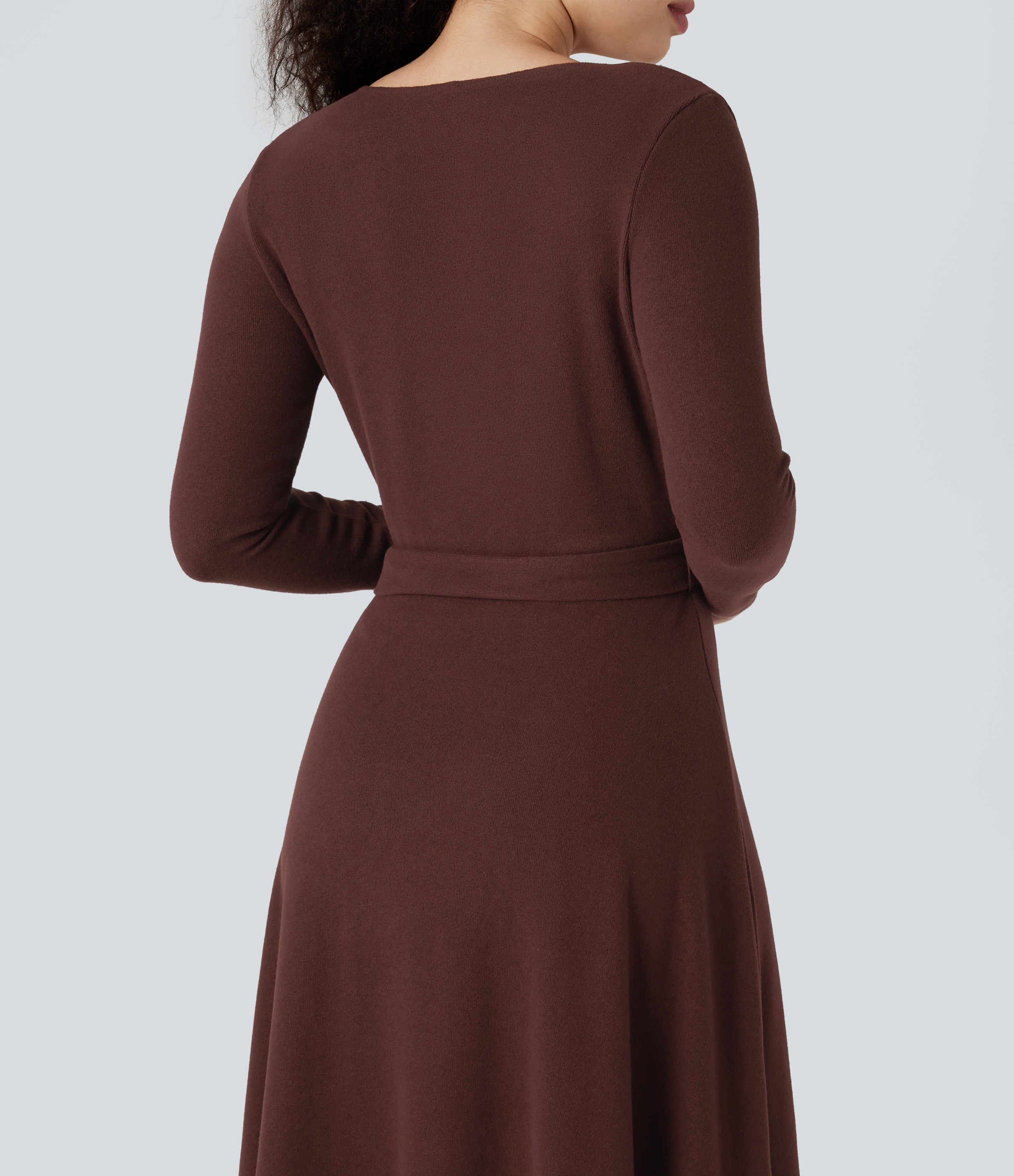 flowy dresses for work Work Dresses for Women Long Sleeve Elegant Church Dresses Crewneck Button Front Slit Midi Dress Blazer Dress Black L