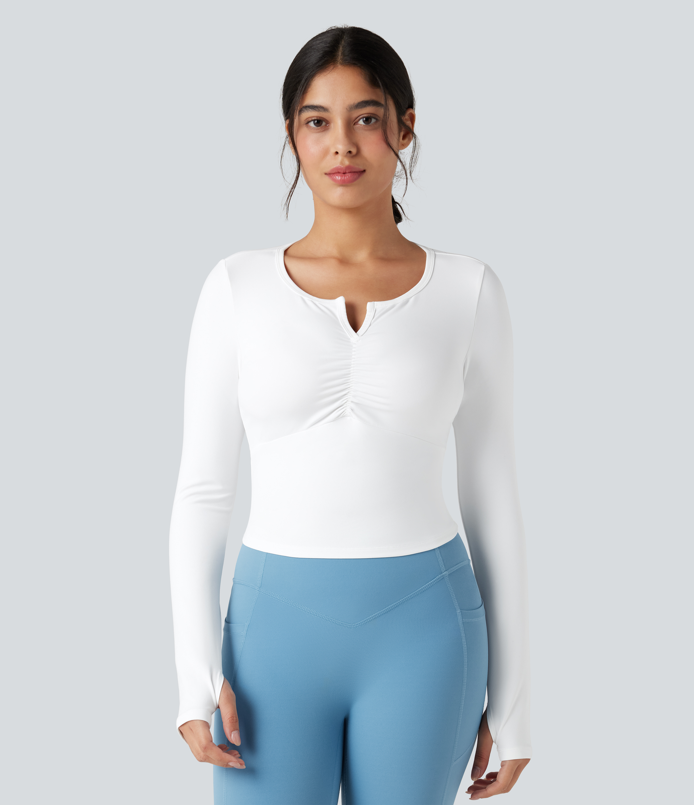 SoftlyZero™ Plush Long Sleeve Thumb Hole Yoga Sports Tops