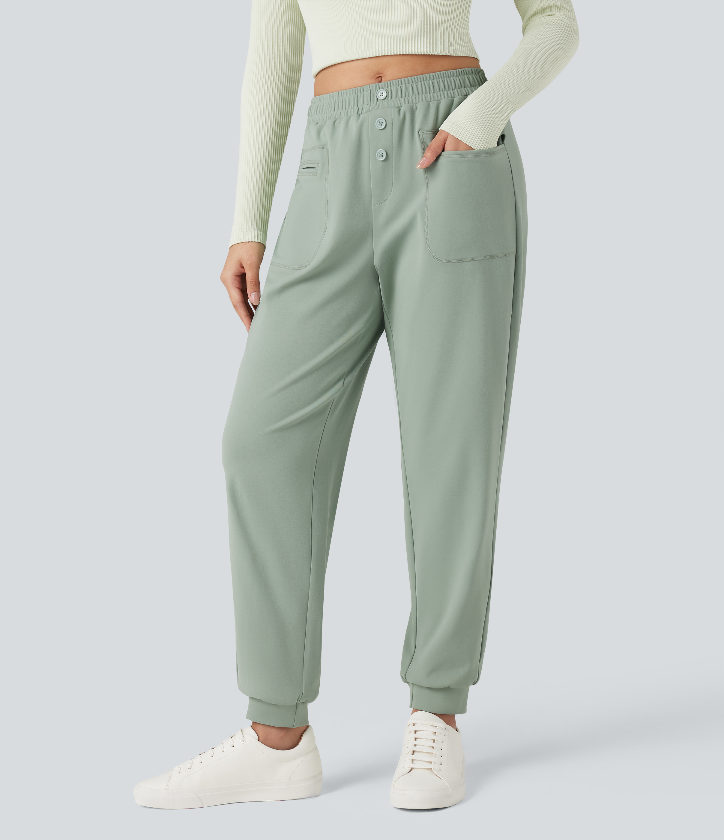 DayStretch - Joggers mit mittelhohem Bund und Seitentaschen