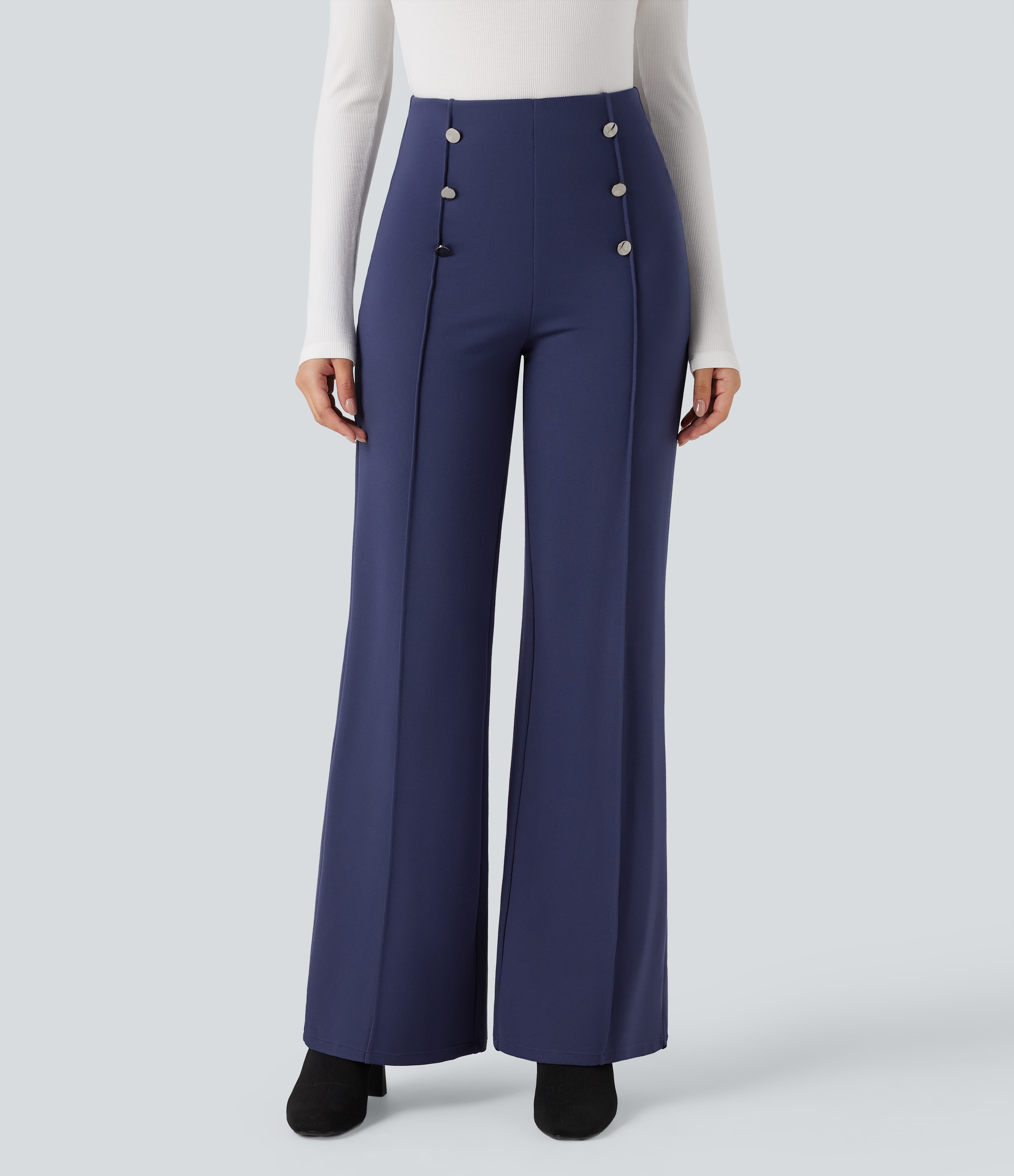 Halara Flex™ High Waisted Tummy Control Wide Leg Work Pants
