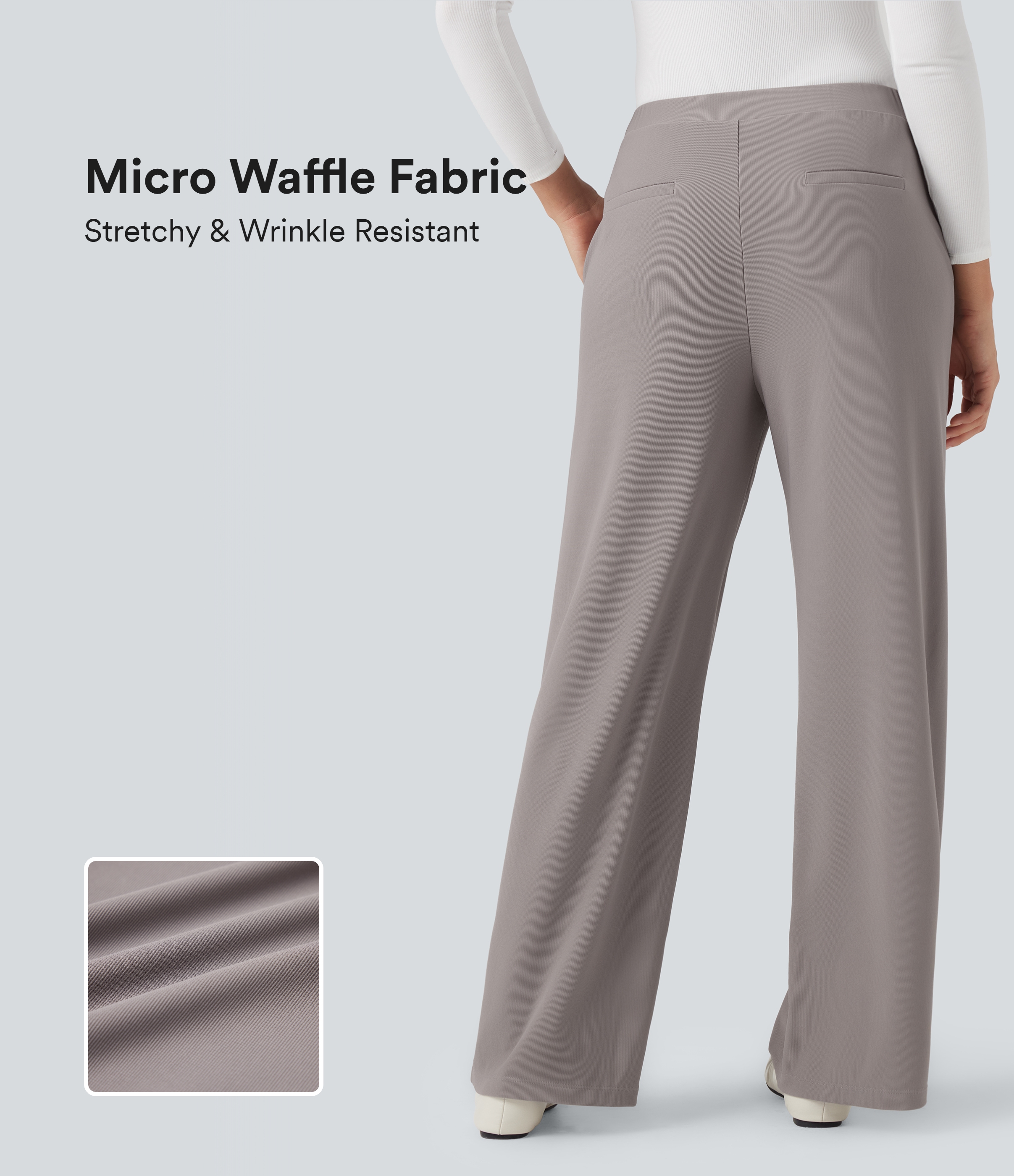 Halara Flex™ - Baggy Arbeitshose mit hohem Bund und Seitentaschen