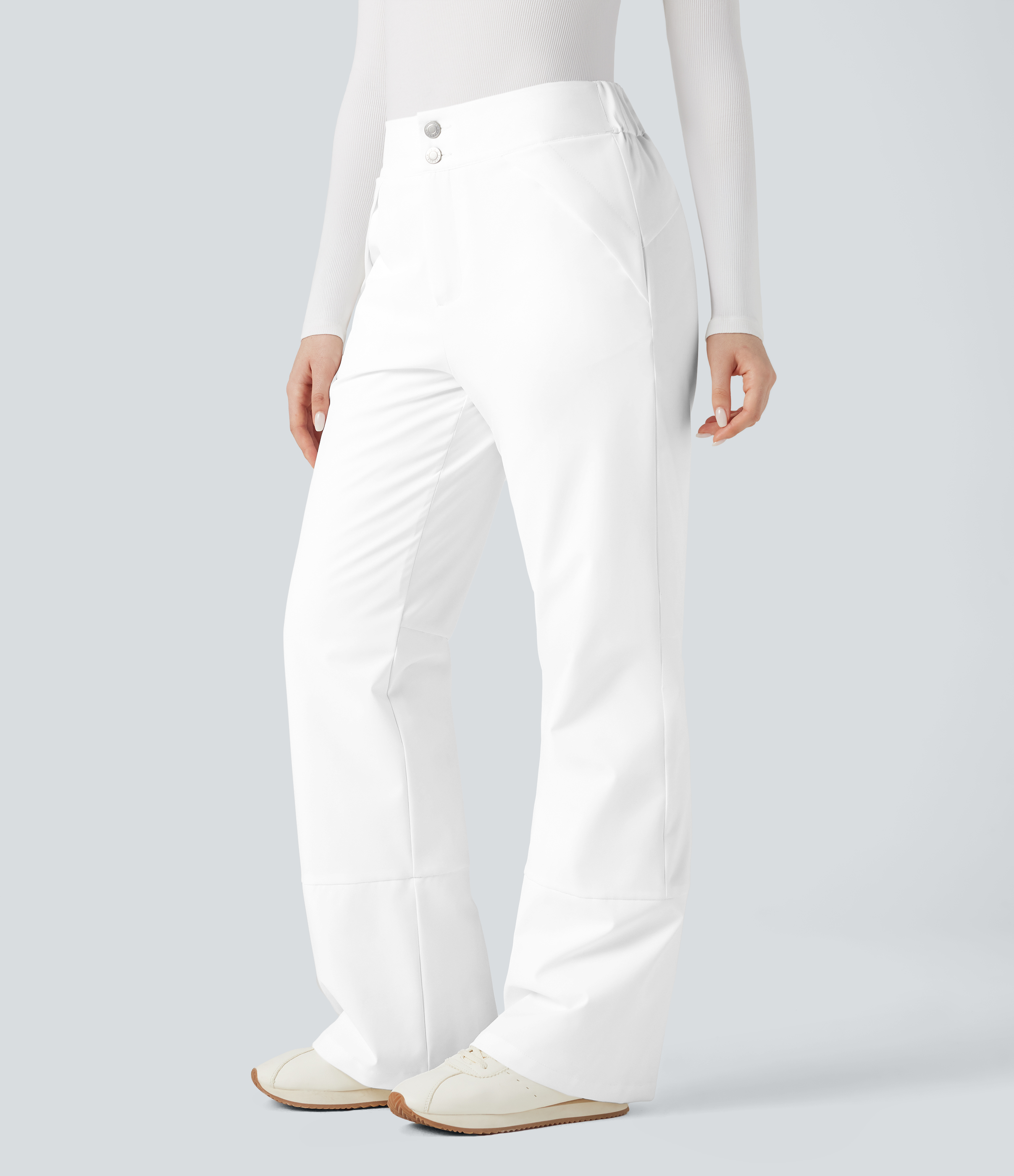 High Waisted Warming Hiking Bootcut Pants with Pockets