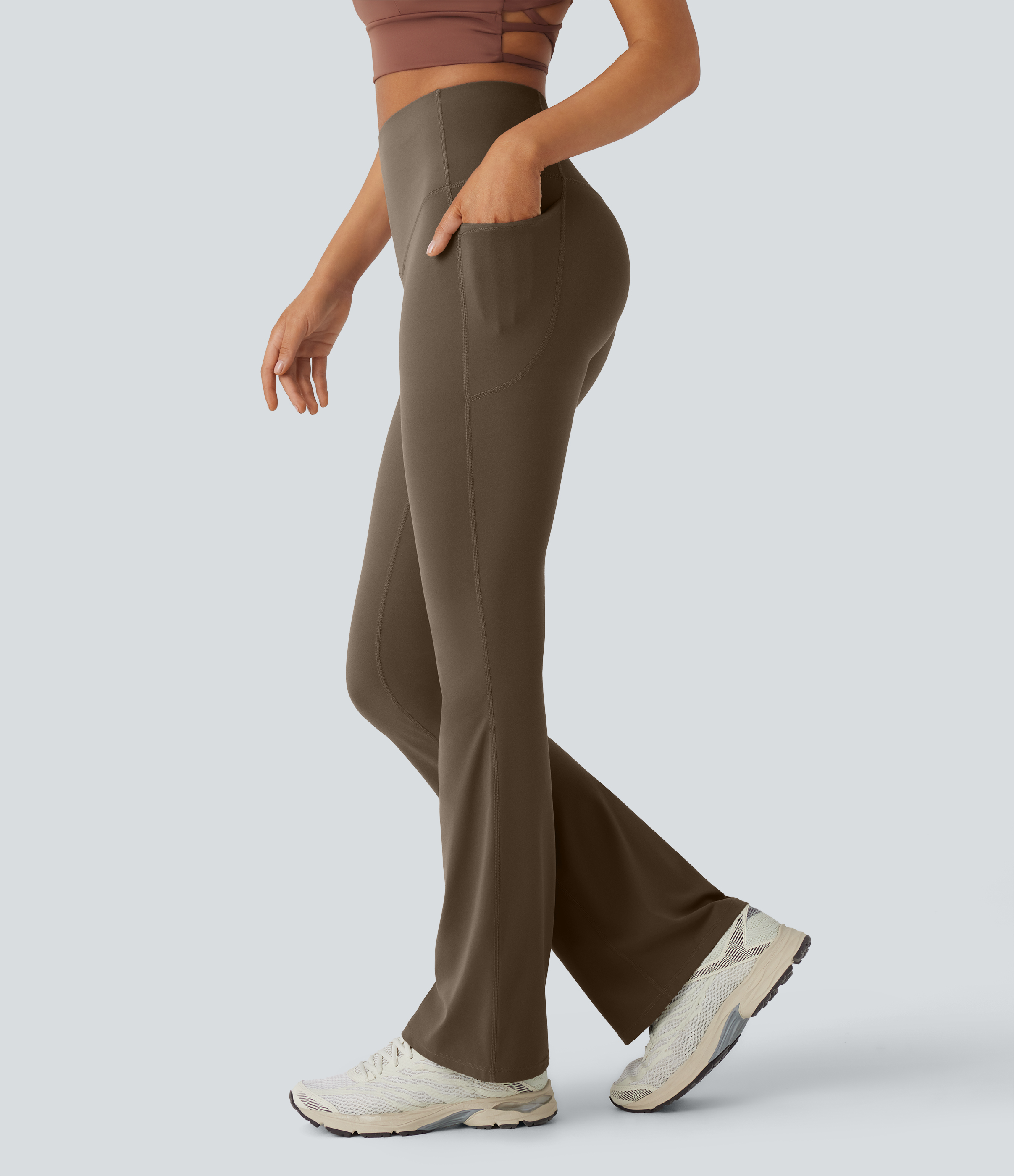 Halara UltraSculpt™ High Waisted Tummy Control Pocket Shaping Yoga Bootcut Leggings