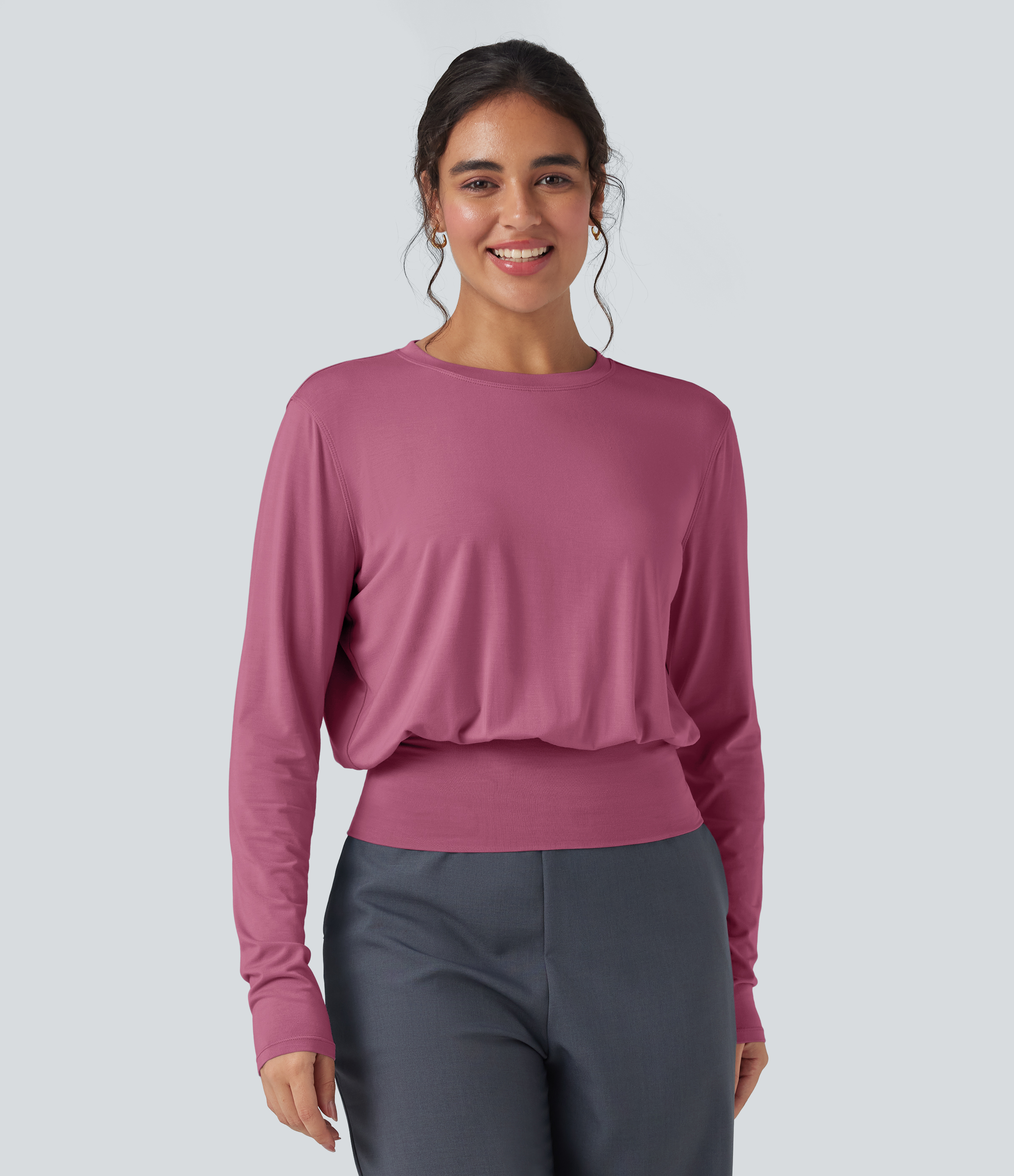 T-shirt de travail à col rond et manches longues