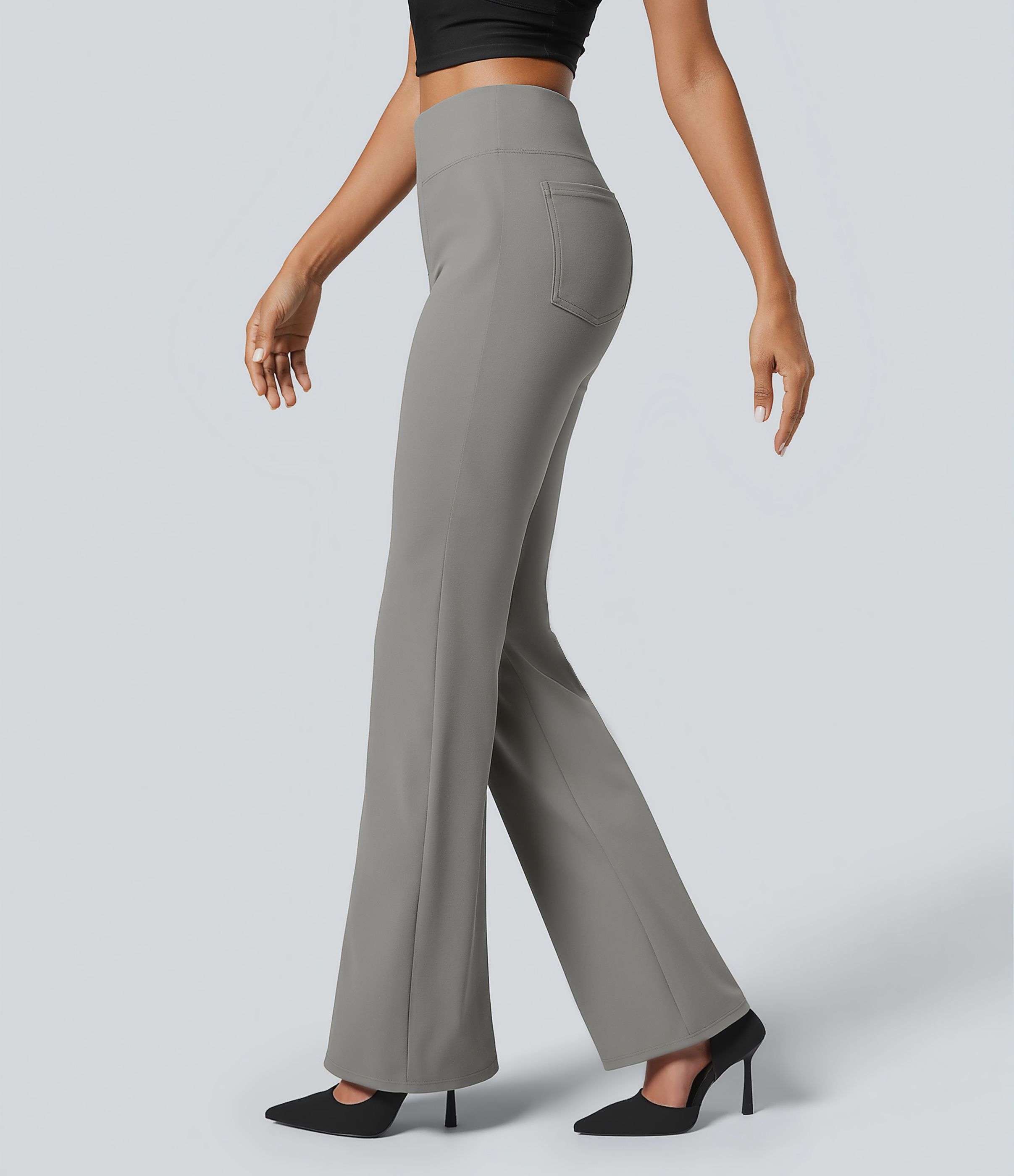 Halara Flex™ High Waisted Back Side Pocket Slight Flare Work Pants