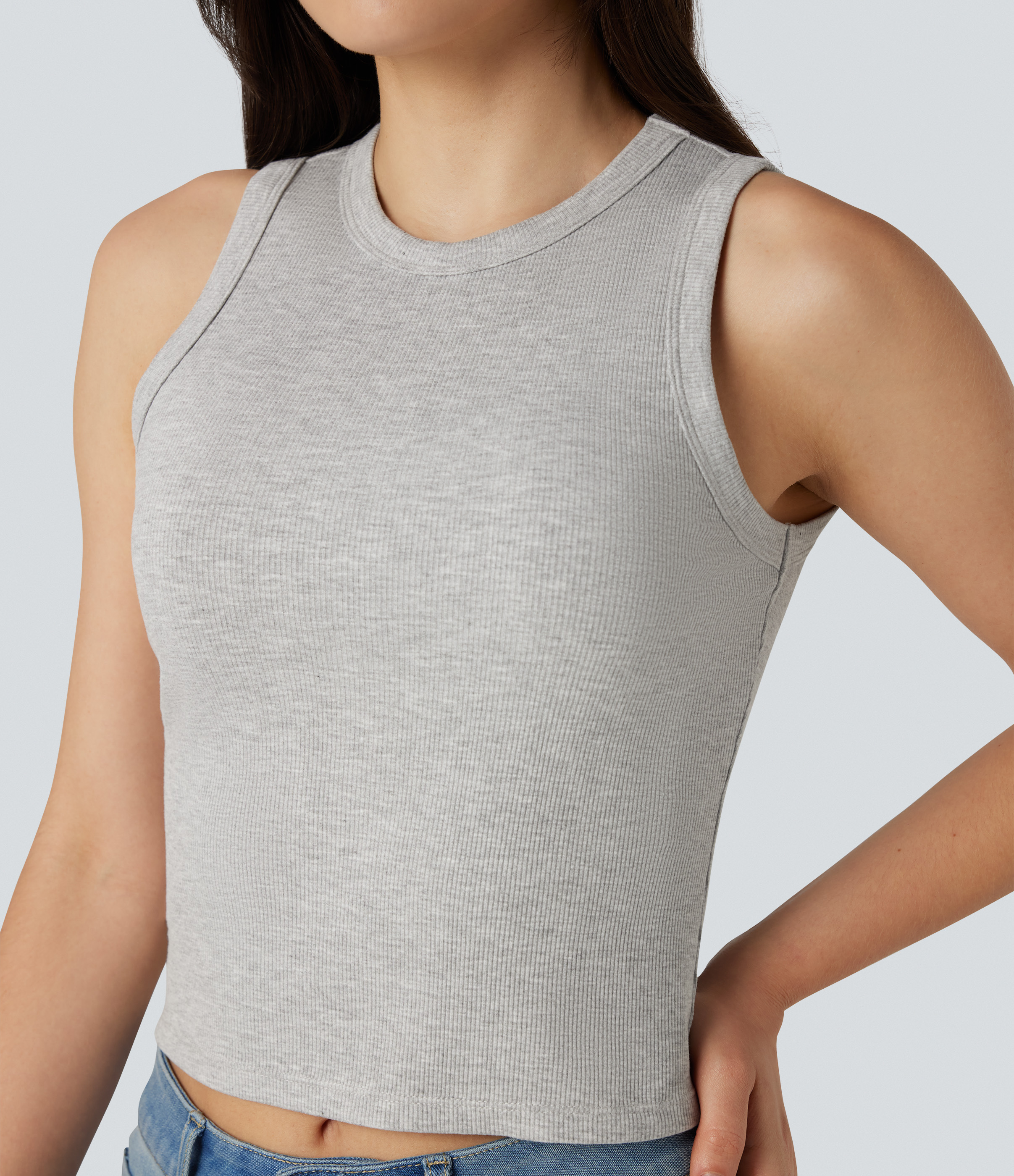 Lässiges Tanktop mit Rundhalsausschnitt