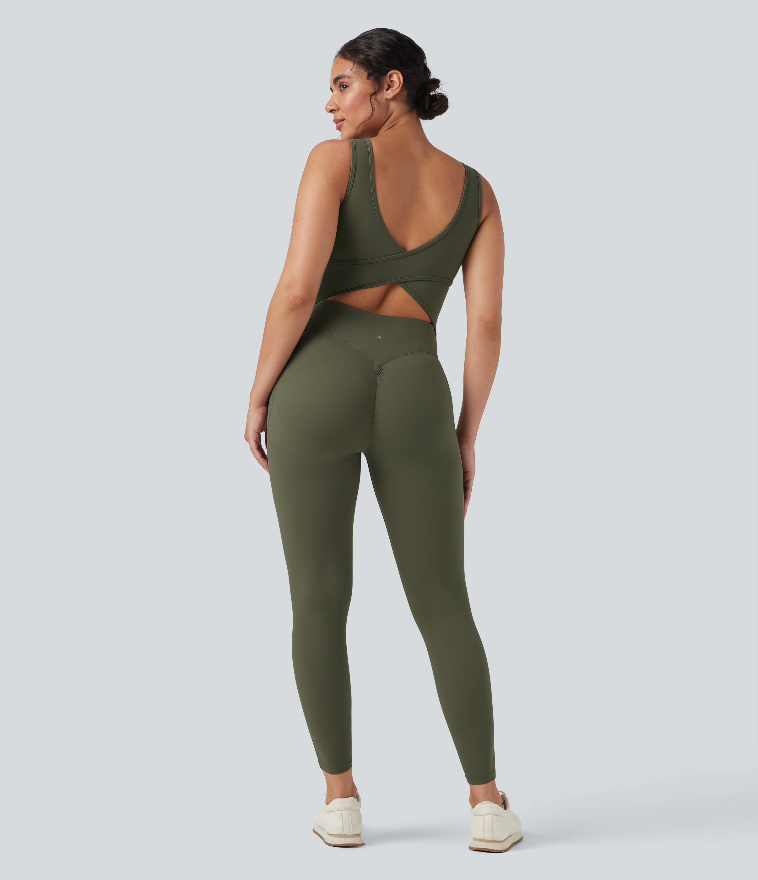 Halara UltraSculpt™ V Neck Butt Lifting Workout Jumpsuit with Pockets