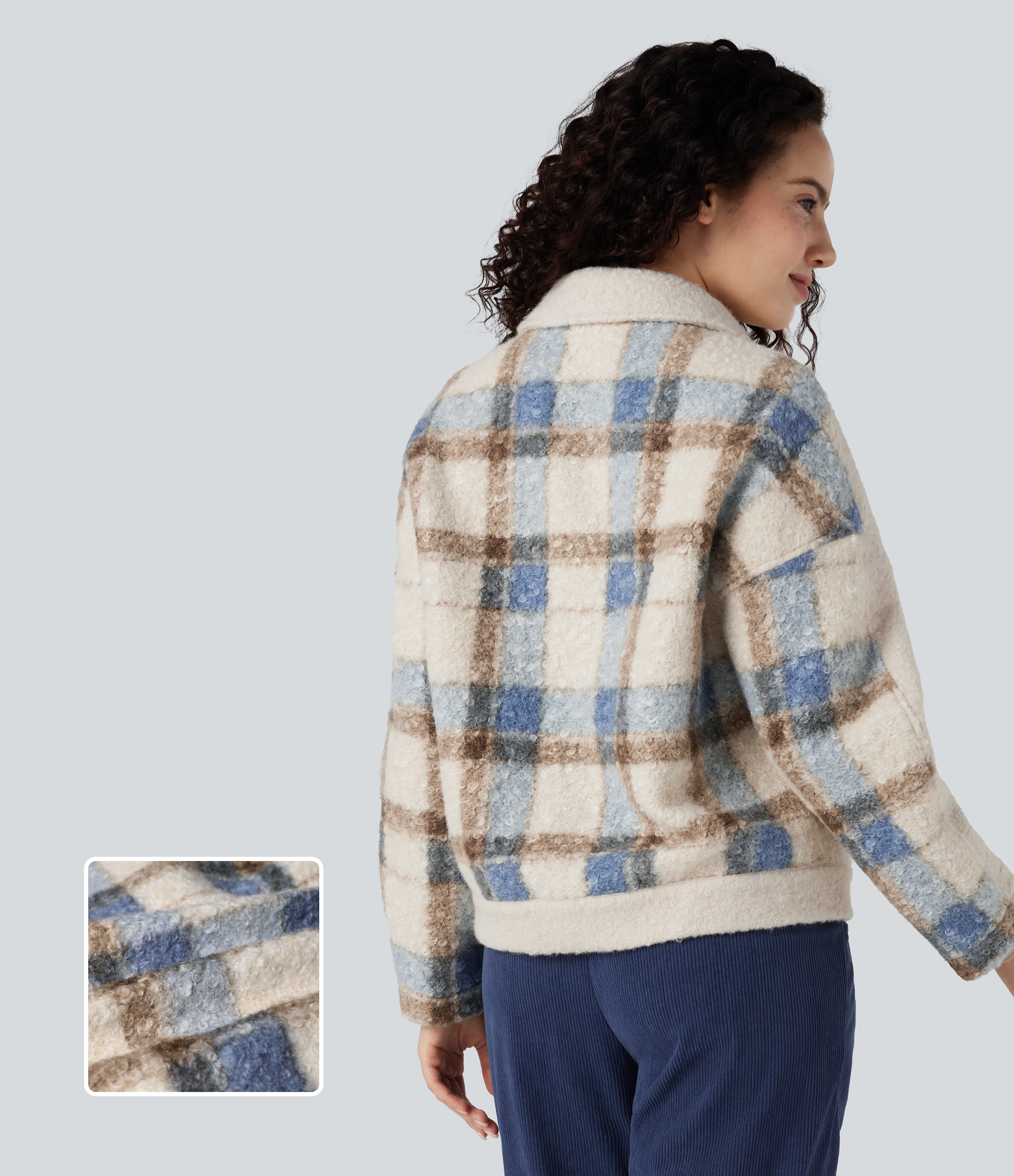 Lapel Long Sleeve Casual Sherpa Jacket