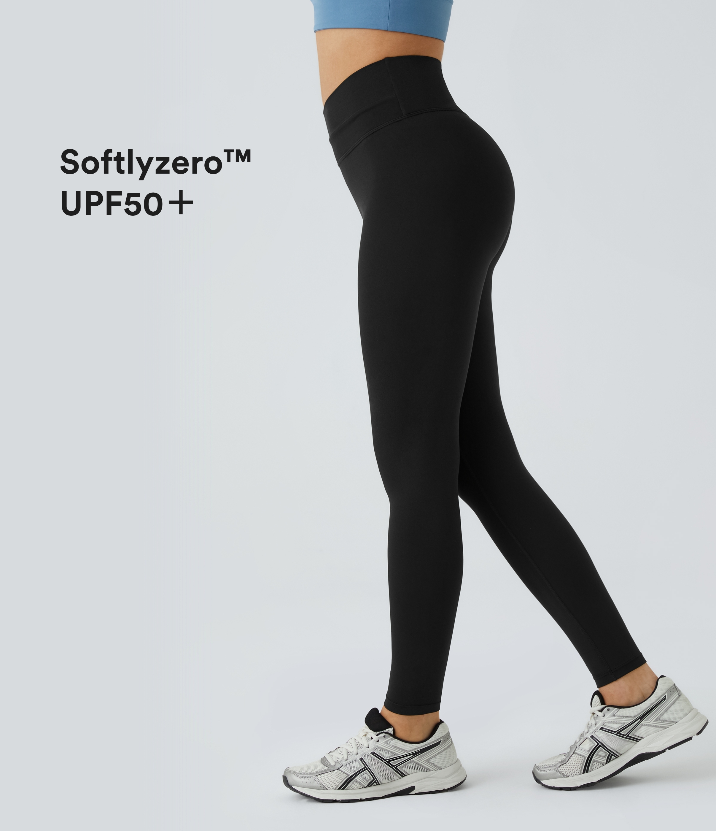 SoftlyZero™ Crossover Color Block Leggings-UPF50+