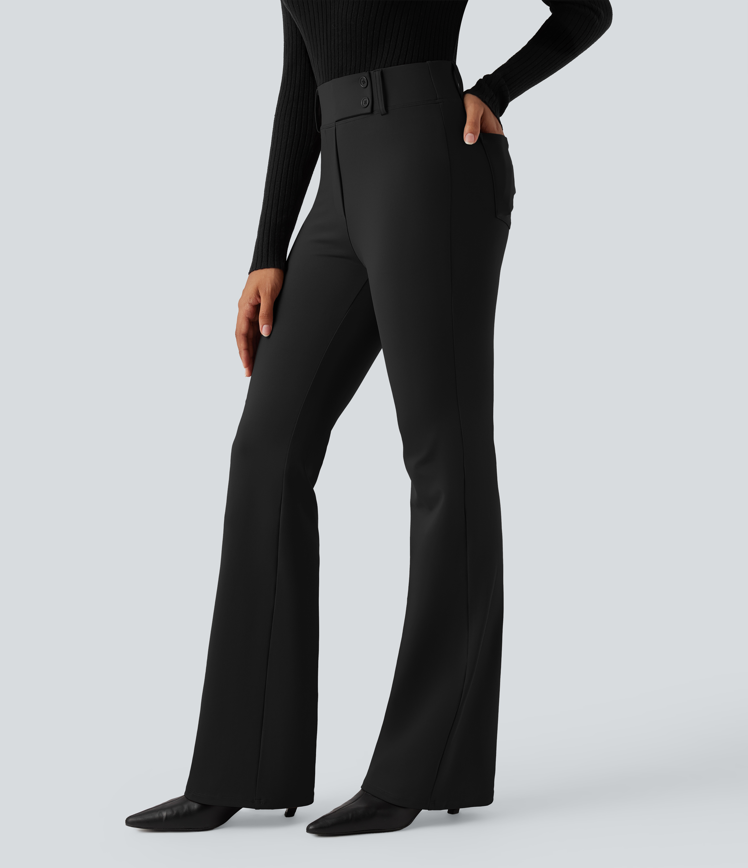 black dress pants flare Auria Off Shoulder Maxi Dress - Black - Buy Women's Maxi Dresses main image 1