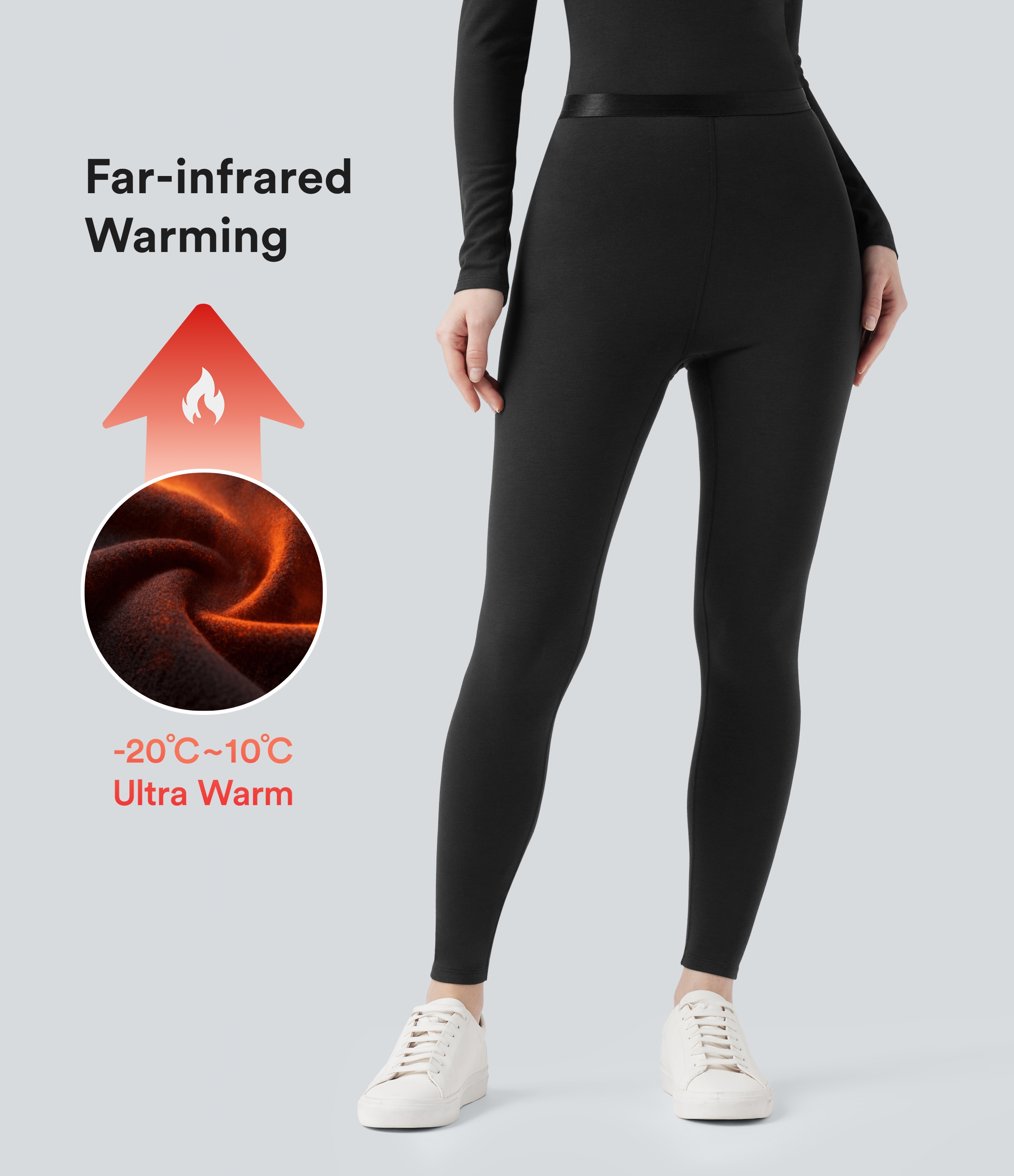 Halara HeatCore - Lässige 7/8-Leggings mit mittelhohem Bund - wärmend
