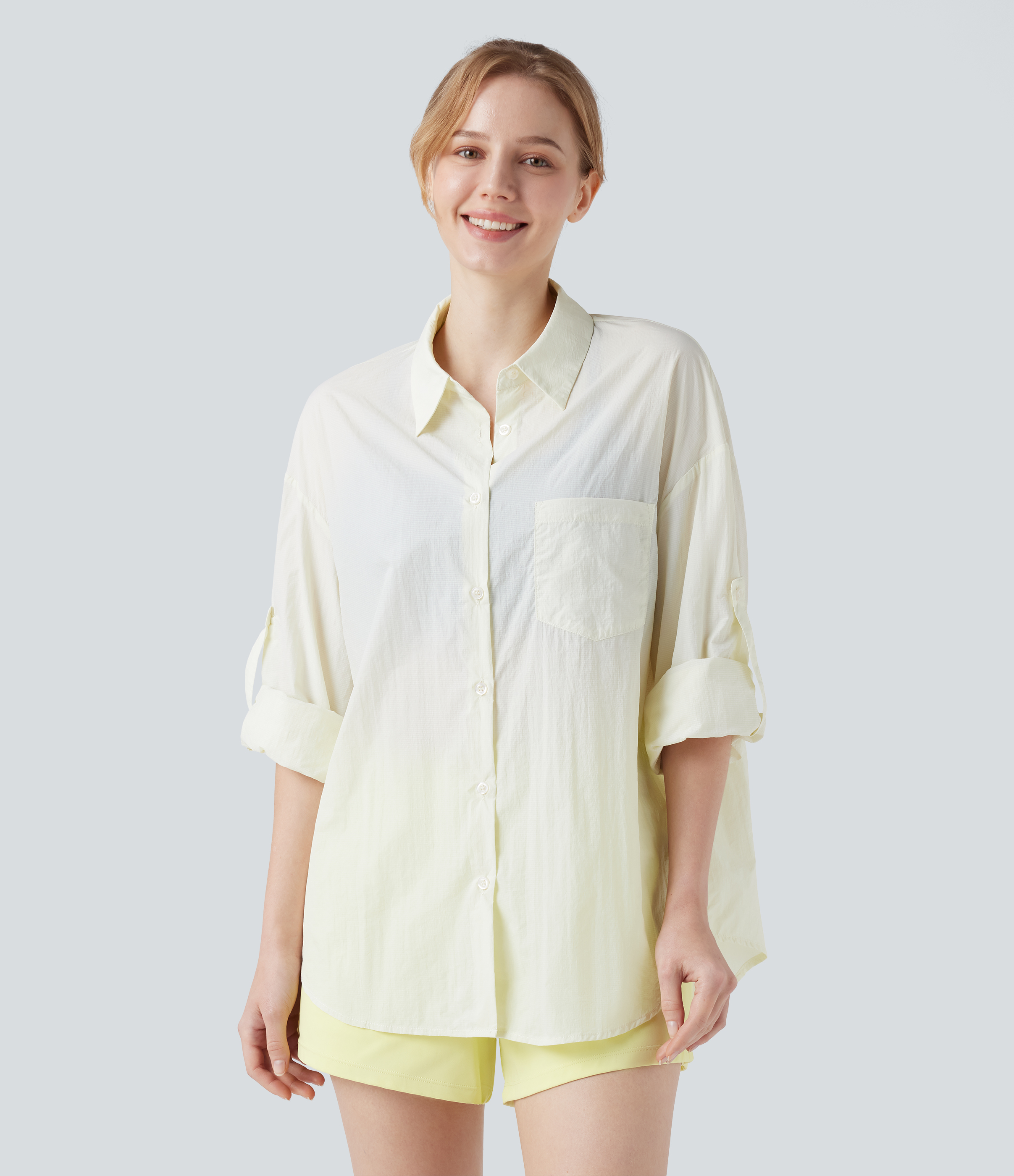 UV Protection Lightweight Breathable Roll-Up Long Sleeve outdoor Shirt-UPF50+