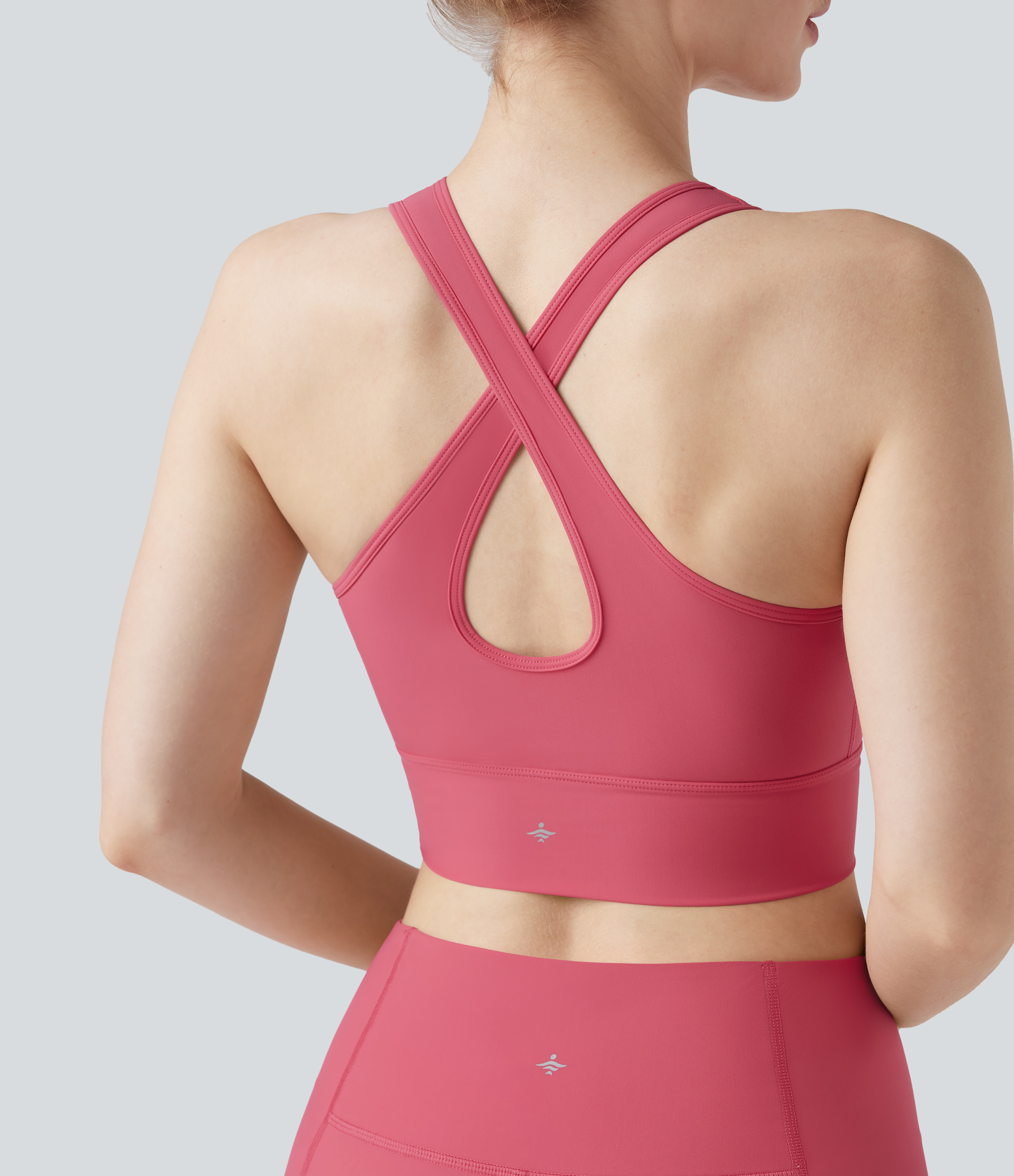 Bikini-Tanktop mit überkreuzten Trägern und integriertem BH