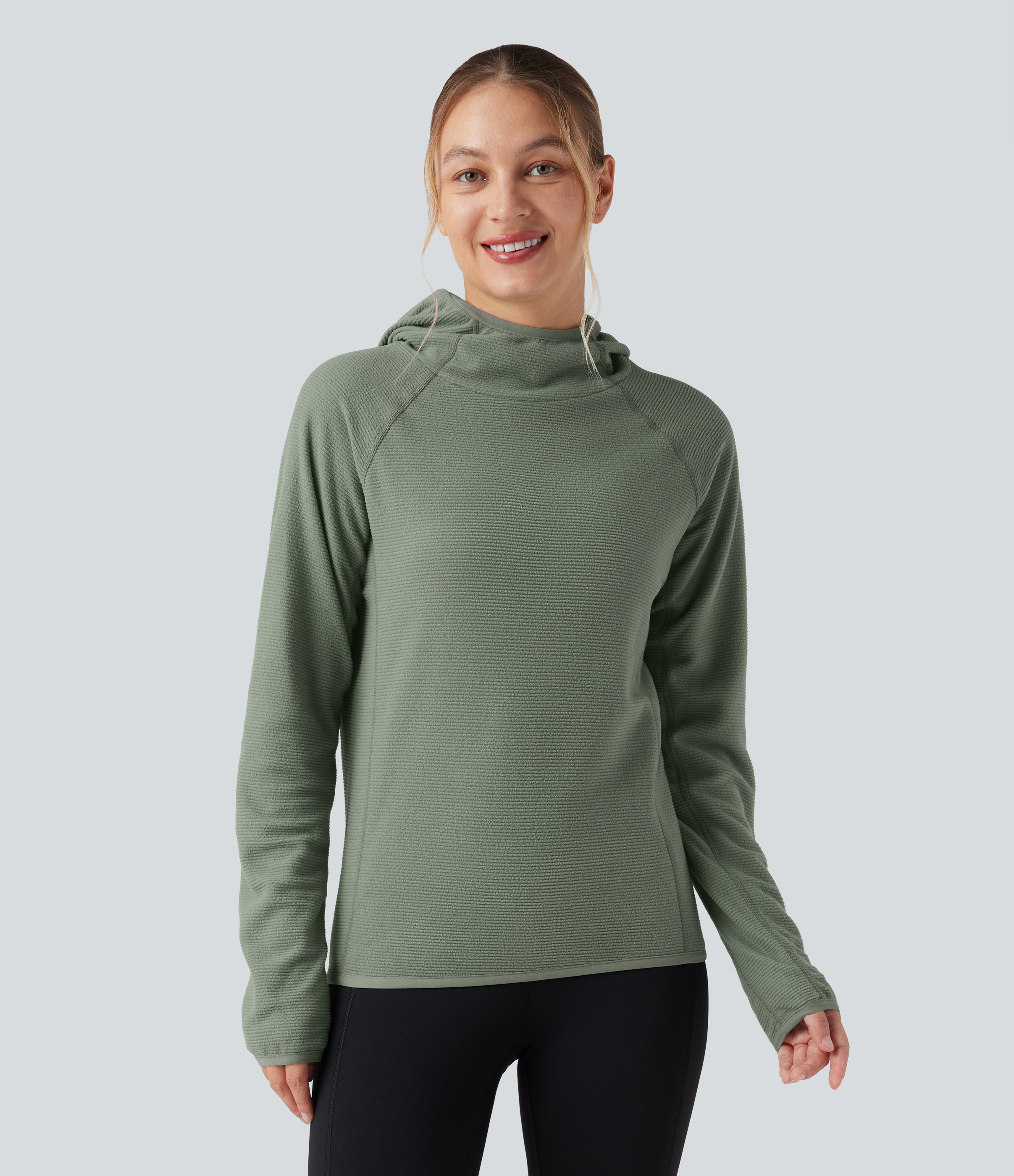 Hooded Long Sleeve Fleece Casual Sweatshirt with Pocket