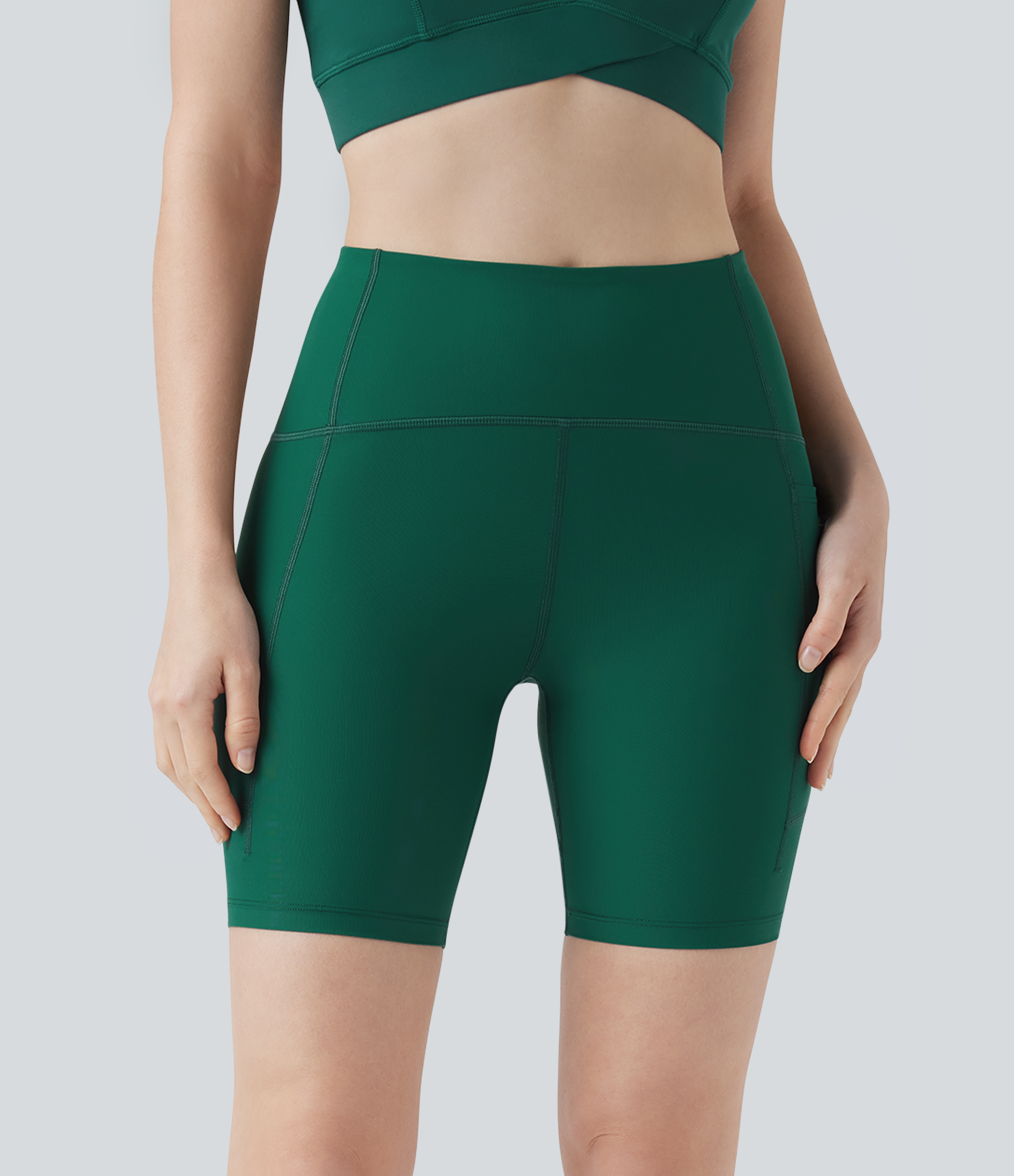 Land to Water High Waisted Bikini Bottoms 7'' with Pocket