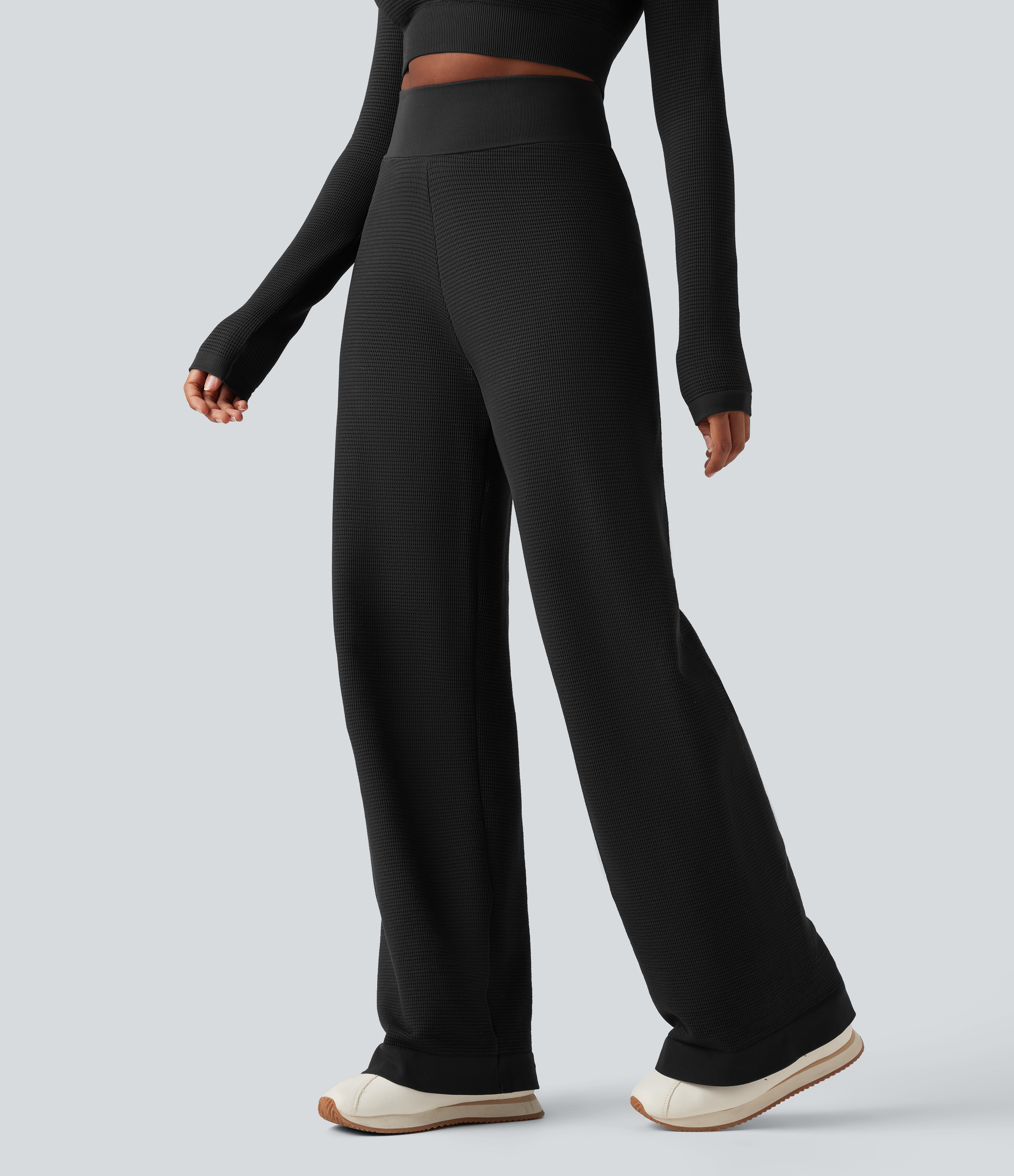 OneForm Seamless Flow Waffle High Waisted Straight Leg Yoga Pants