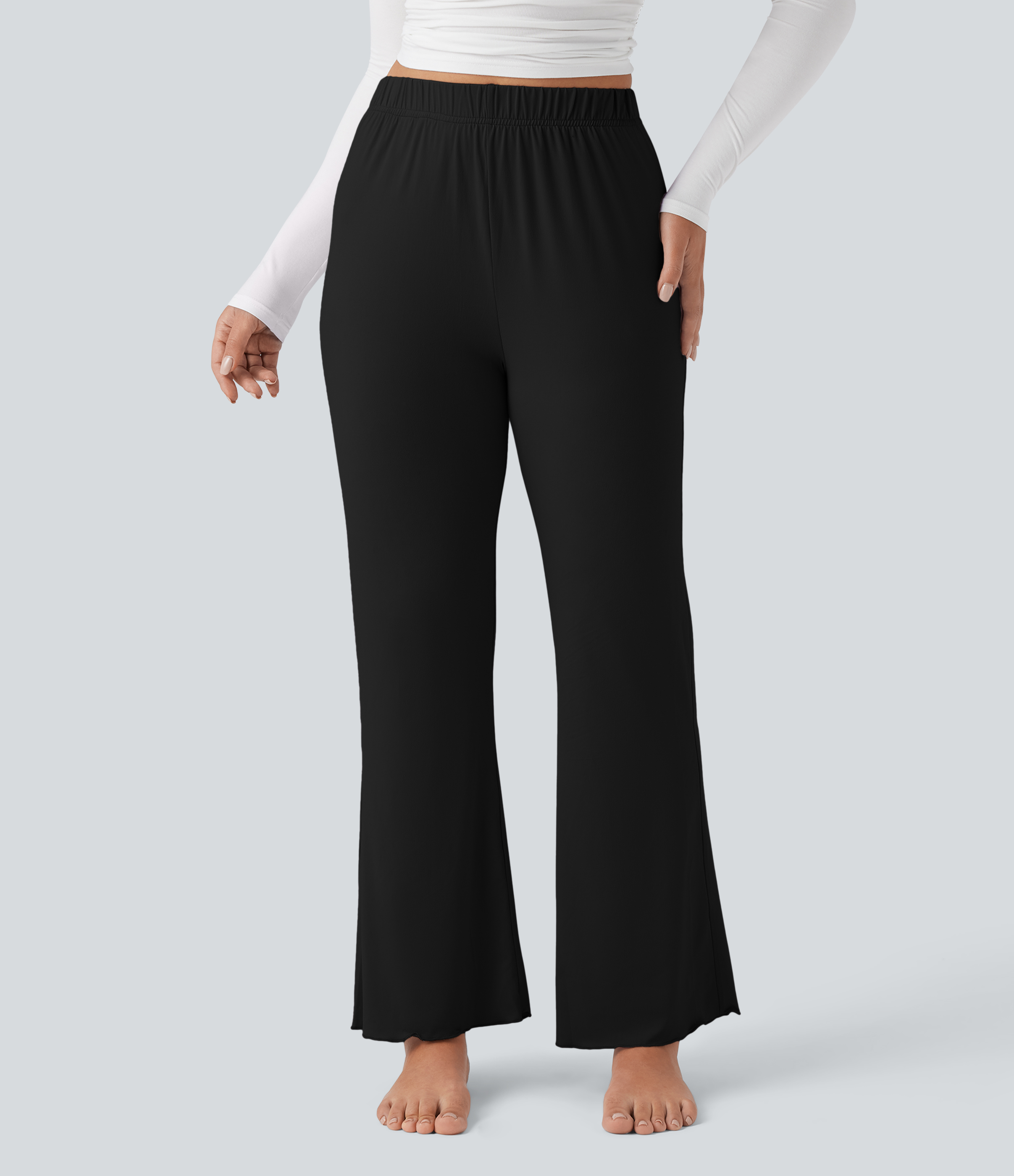 Pantalon d'intérieur évasé taille haute