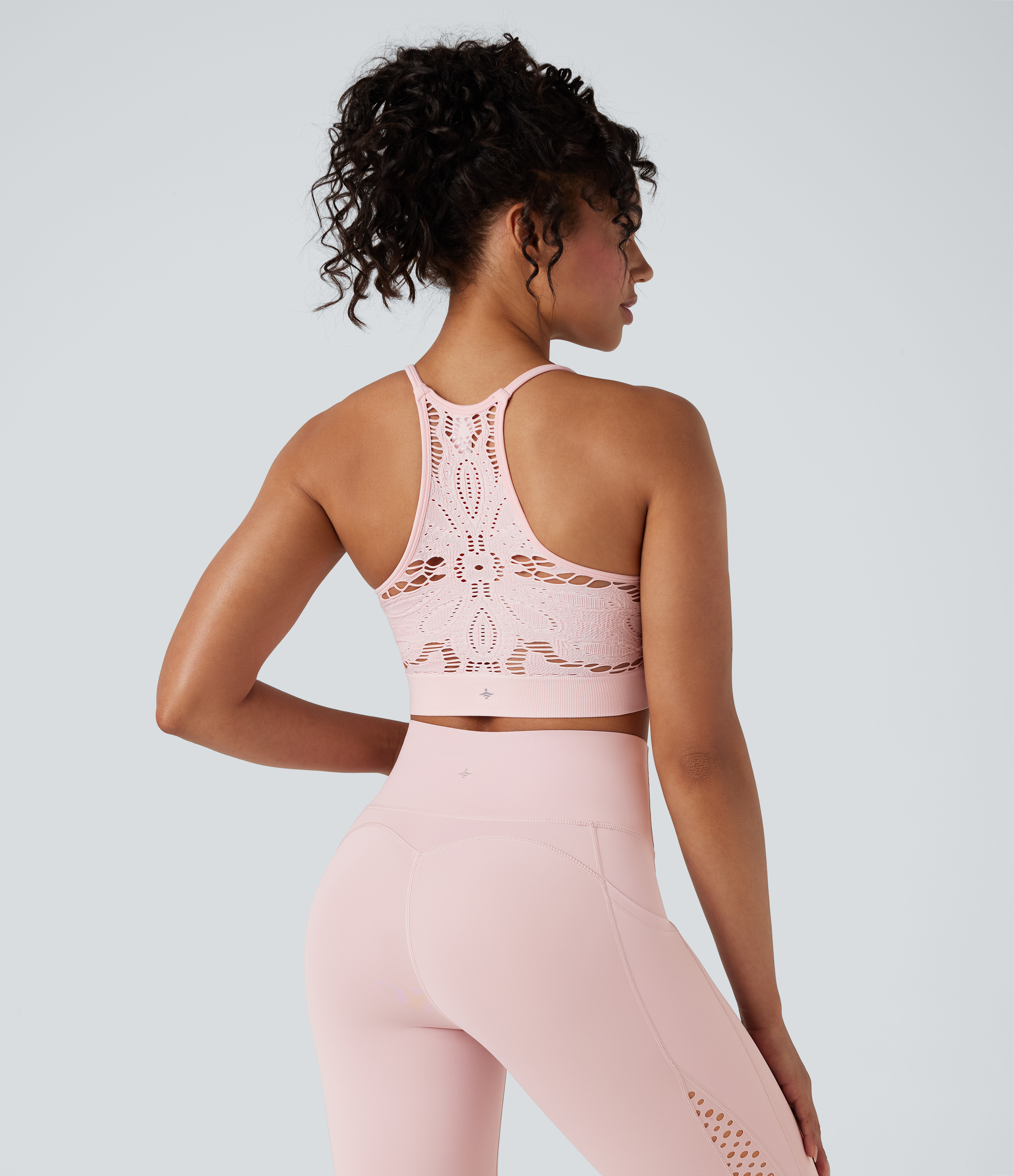 Seamless Flow Low Support Cut Out Yoga Sports Bra