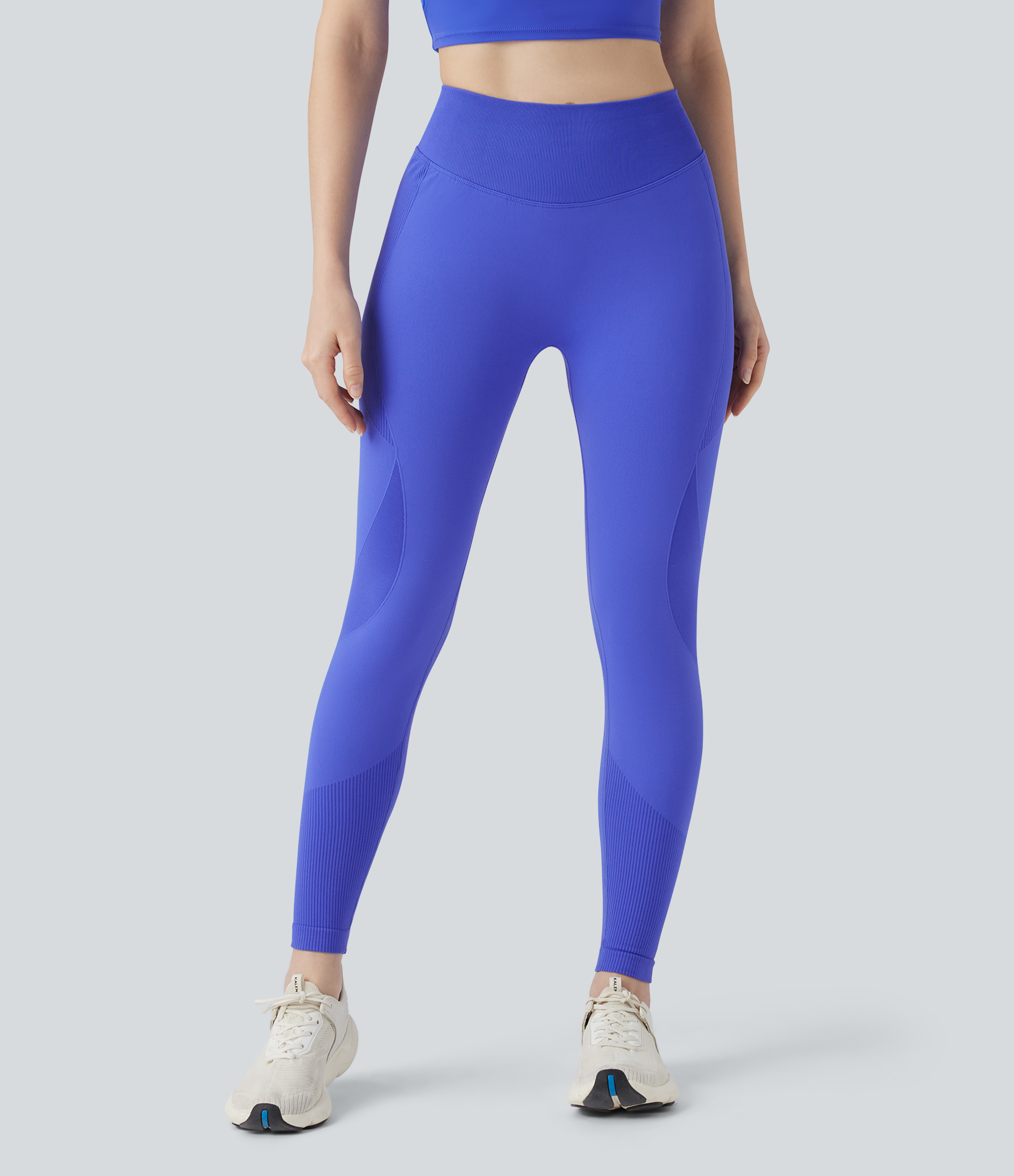 Glass Blue Leggings de yoga taille haute sans coutures Flow / 2