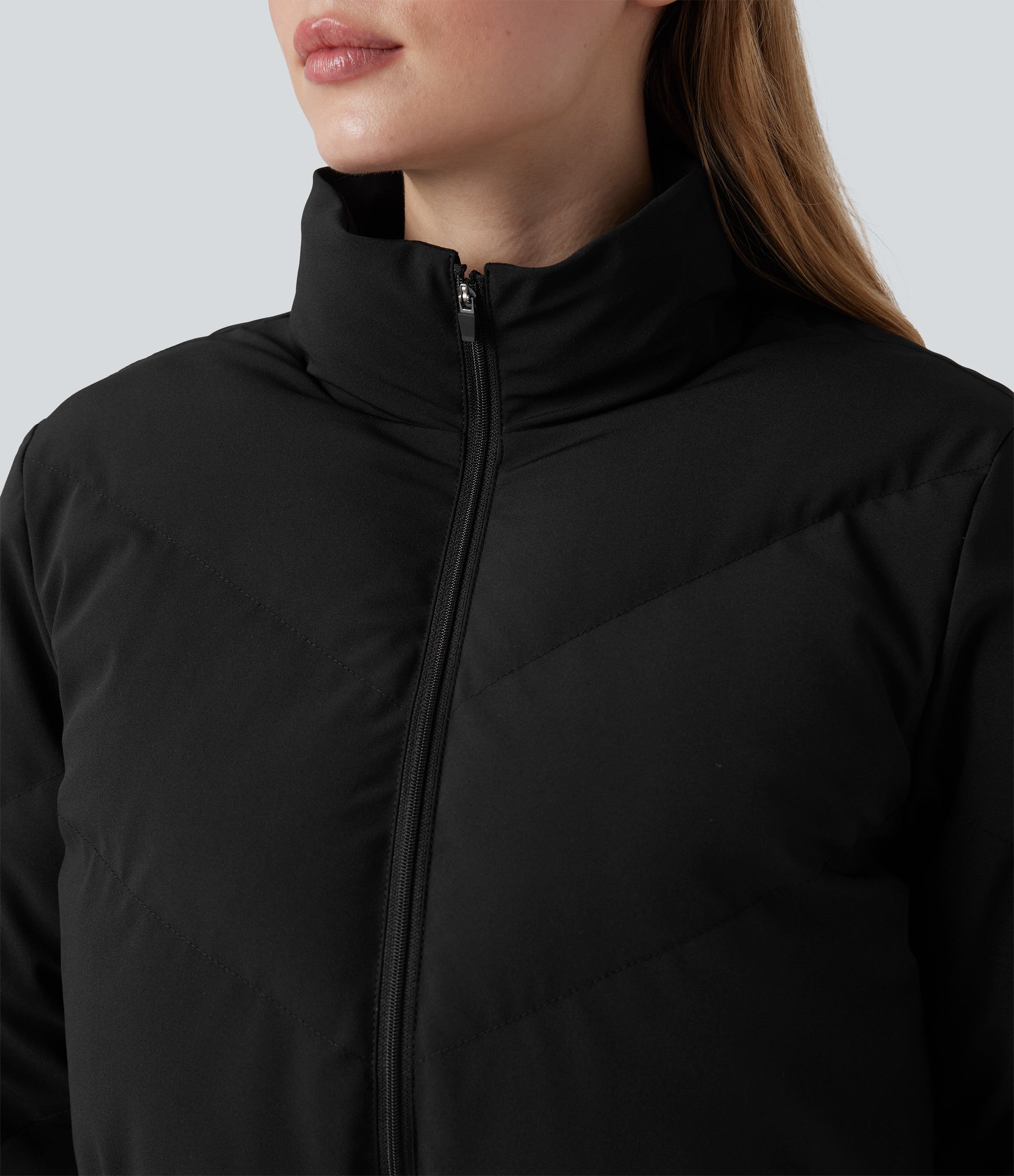 Women's PuffFlex 3-in-1 Stand Collar Casual Cropped Puffer Coat