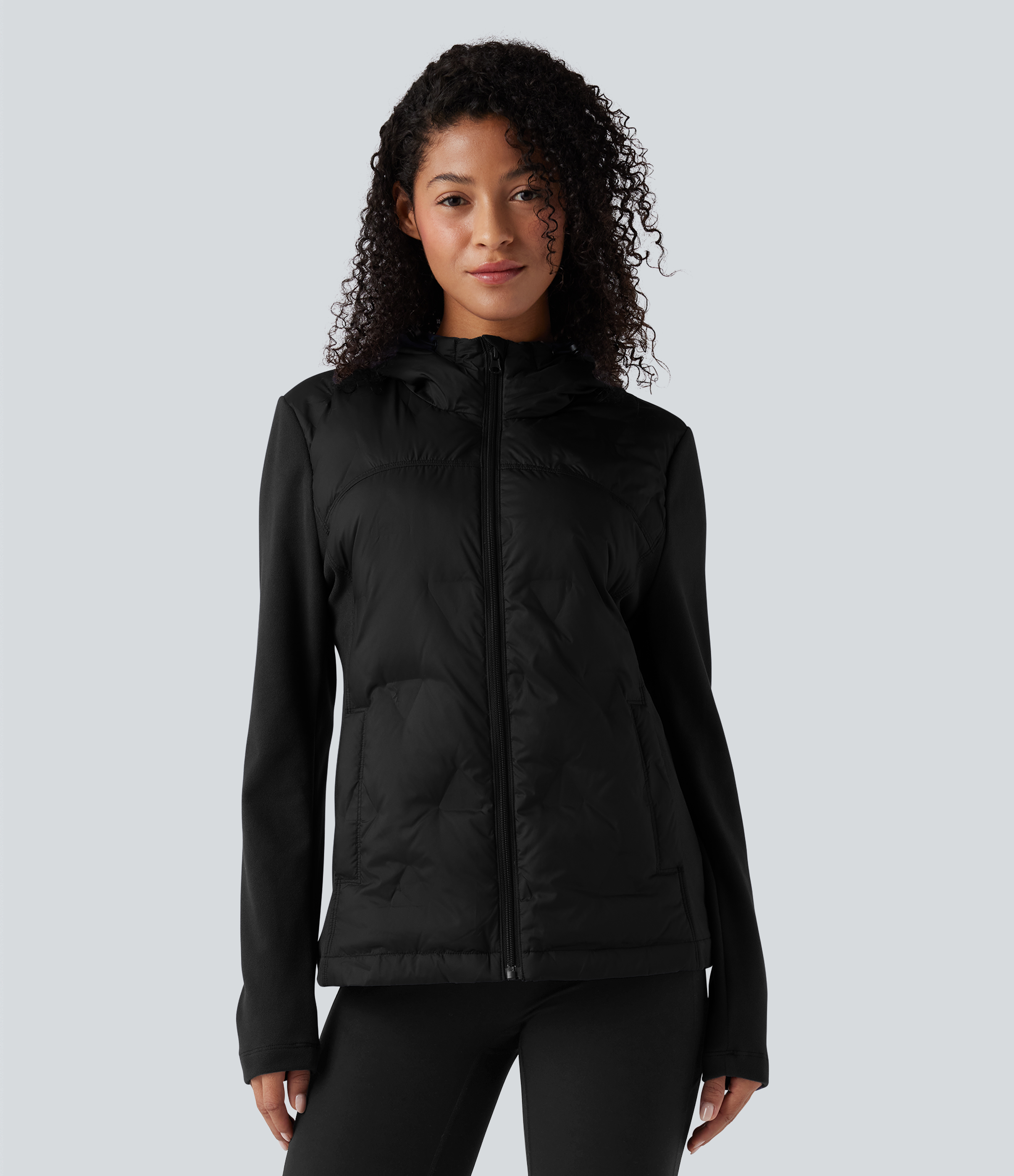Hooded Casual Down Jacket with Pockets