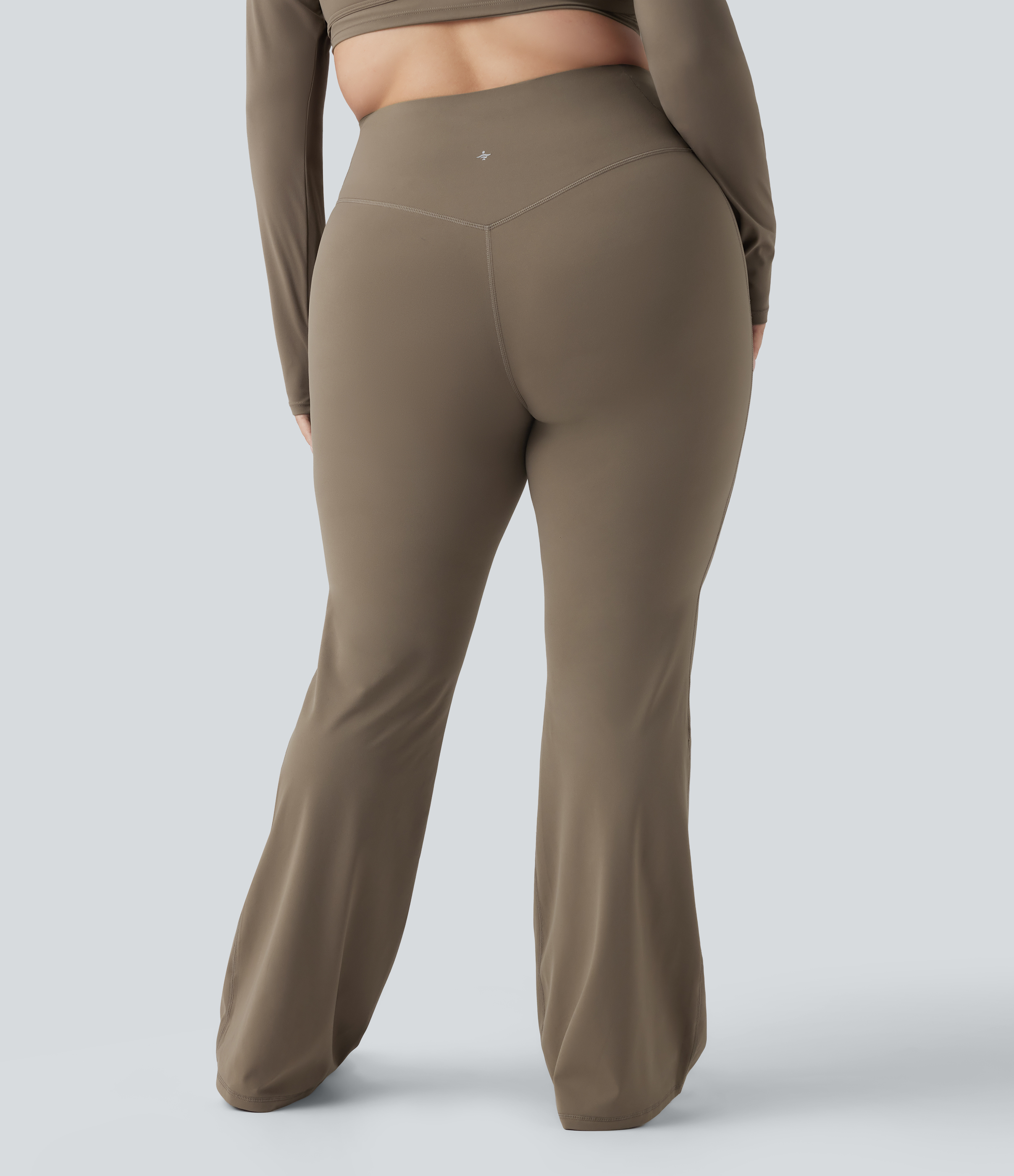 Dawn Brown Halara UltraSculpt™ High Waisted Tummy Control Shaping Yoga Flare Plus Size Leggings / 2