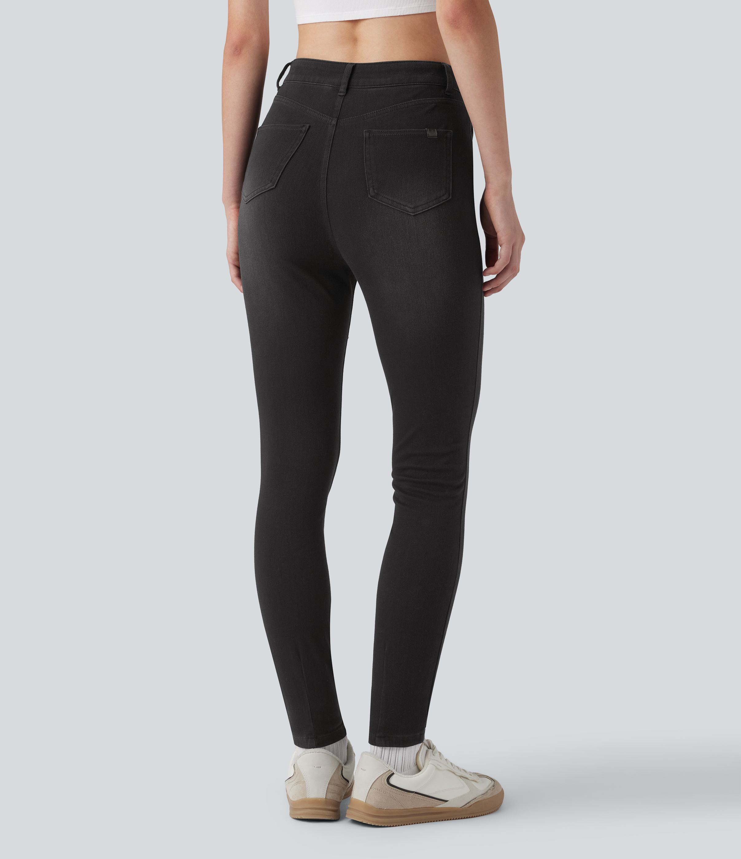 Phantom Denim Halara Flex™ High Waisted Women Casual Skinny Denim Jeans with Pockets / 2