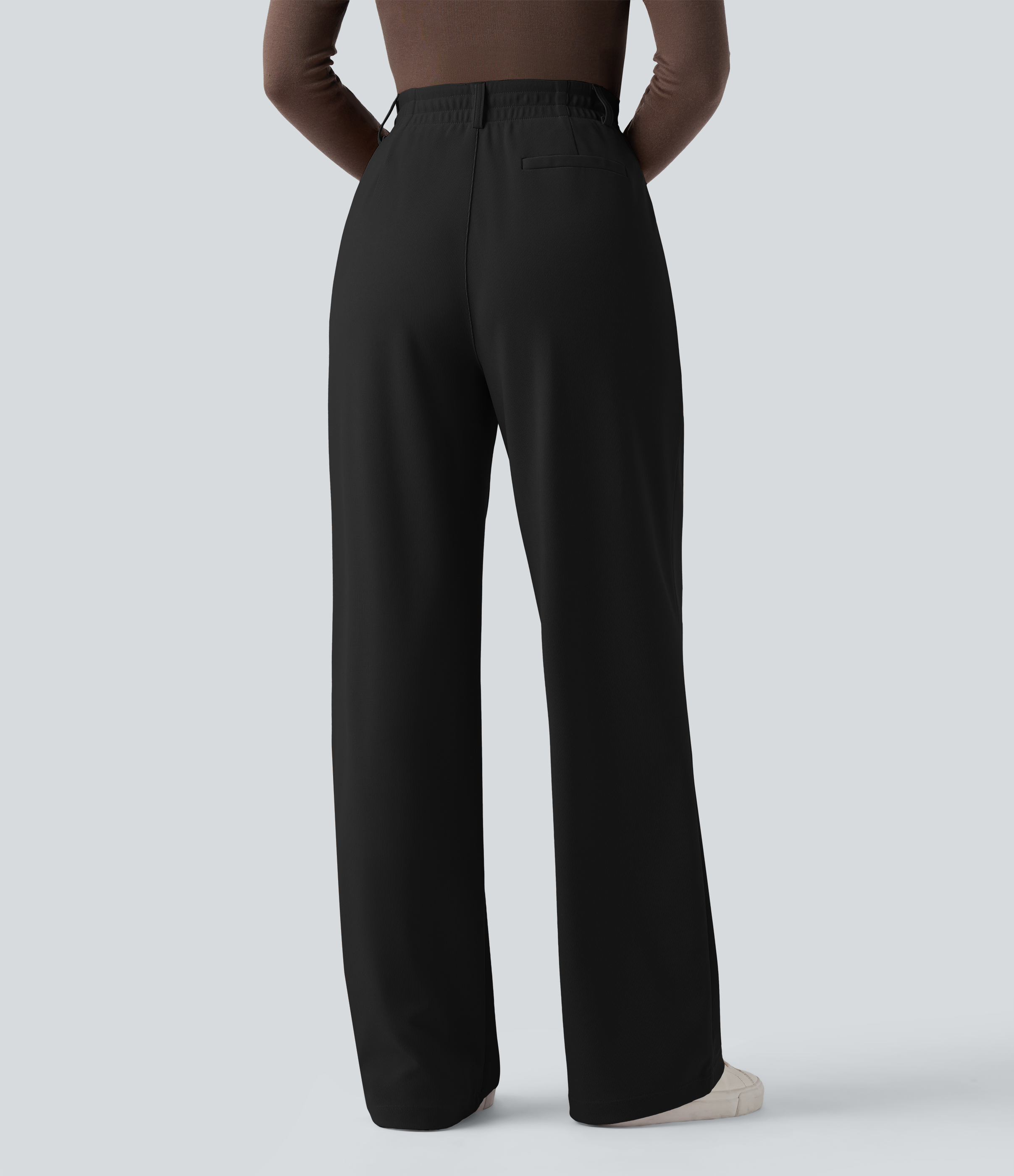 Halara Flex™ High Waisted Straight Leg Micro Waffle Work Pants with Pockets
