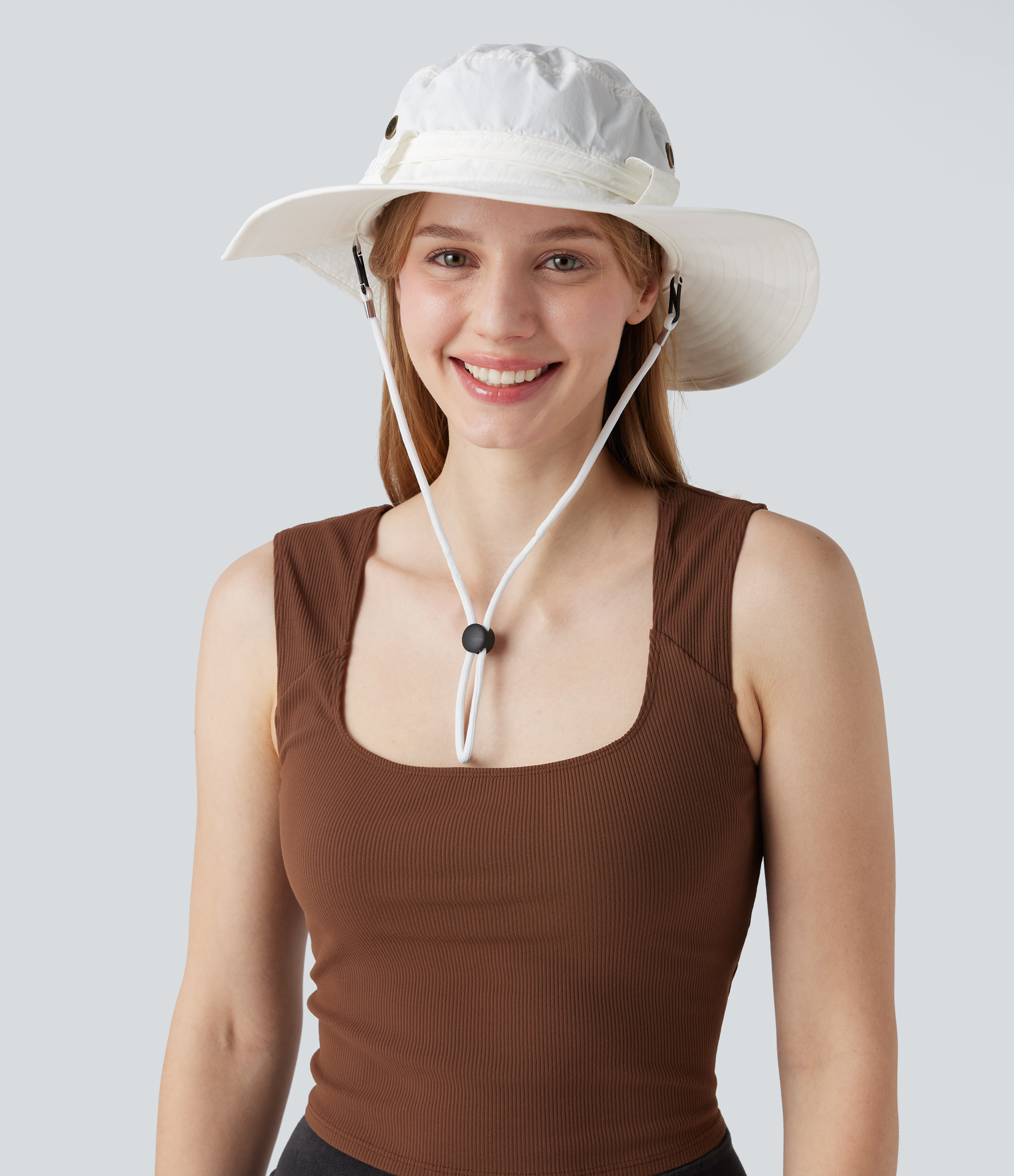 Wide Brim Adjustable Casual Sun Hat-UPF40+