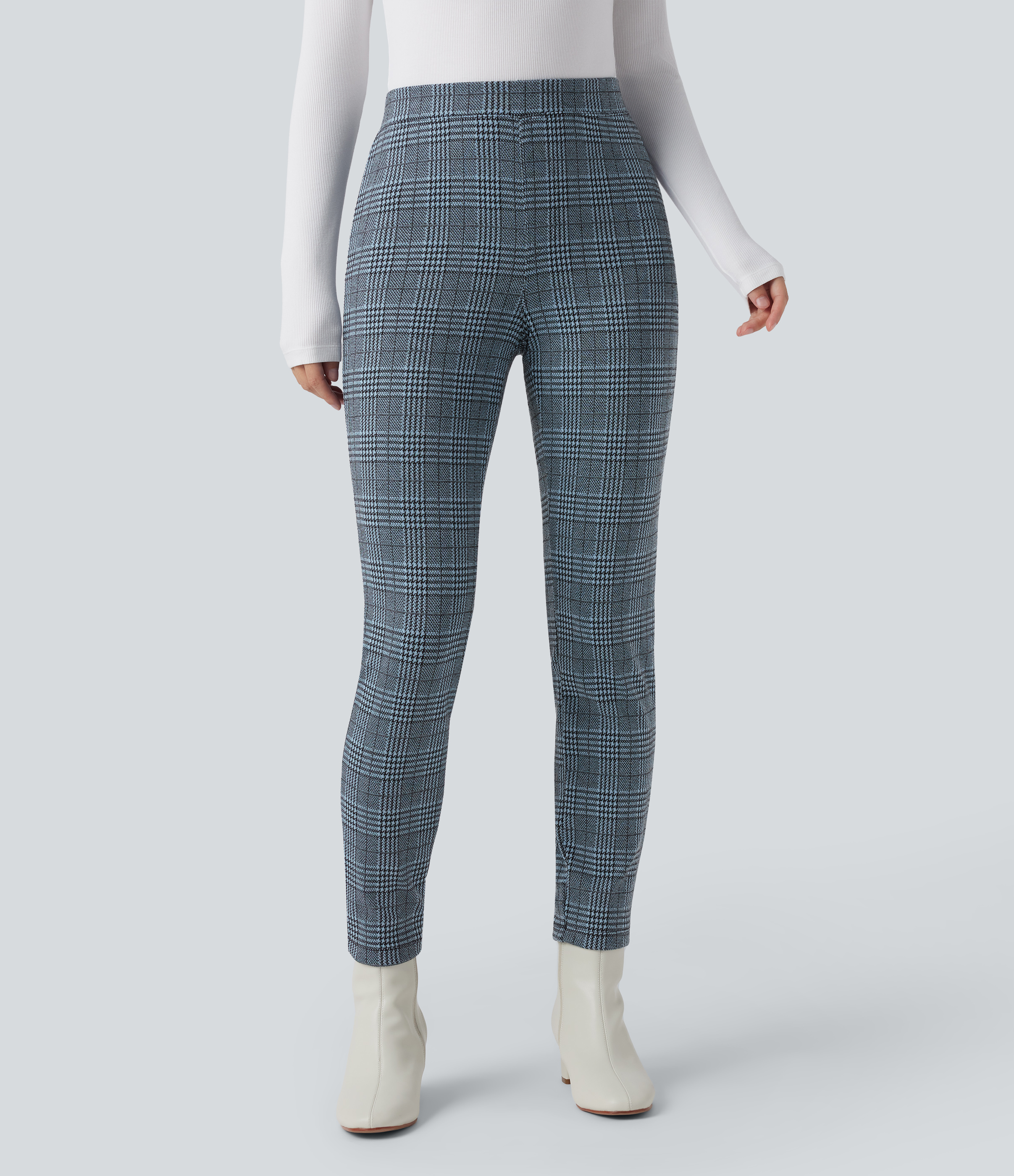 パンツ herliptoParisHighRiseJeans PlaidJacquard J.HER Mineral Wash Plaid Patched Straight Terry Pants – Krush Kandy